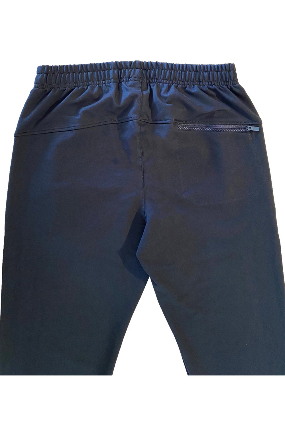 Erkek Eşofman altı petek doku şeritli 3 fermuarlı M9701 Siyah