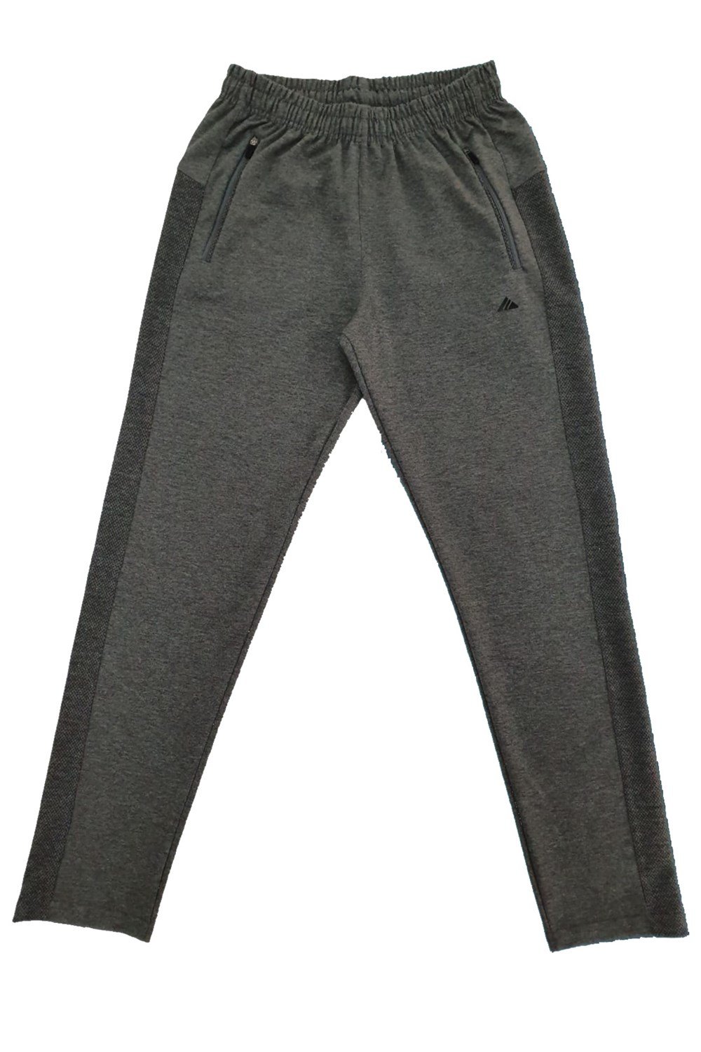 Erkek Eşofman altı petek doku şeritli 3 fermuarlı M9701 Antrasit