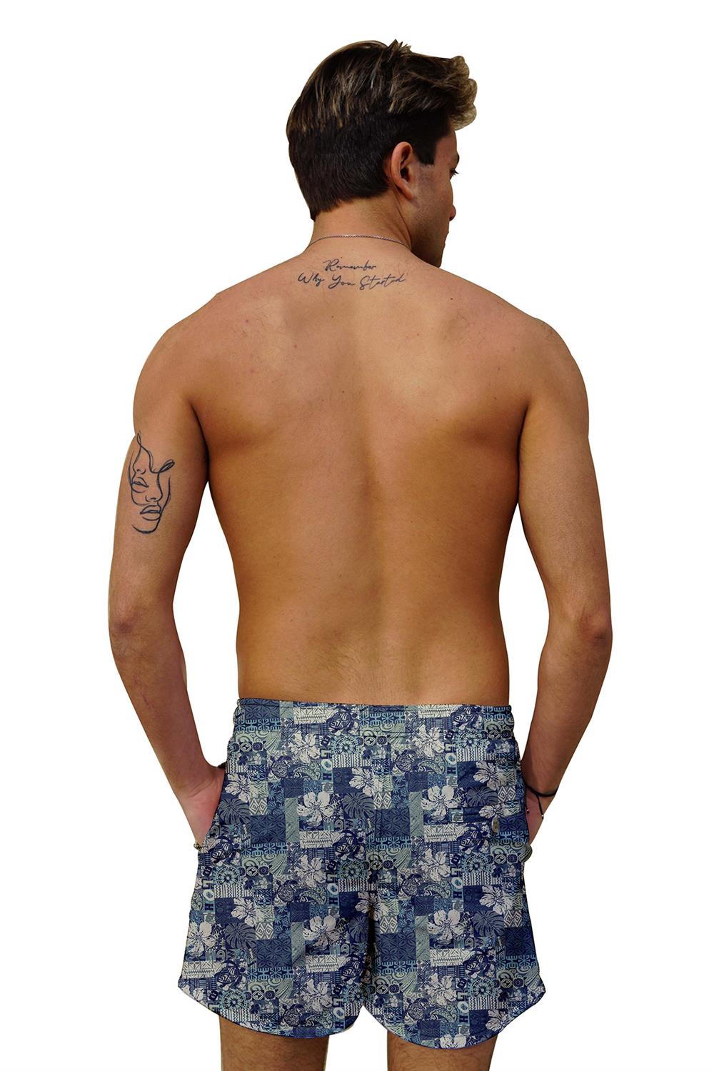 Erkek Havuz Deniz Şort Desenli 197