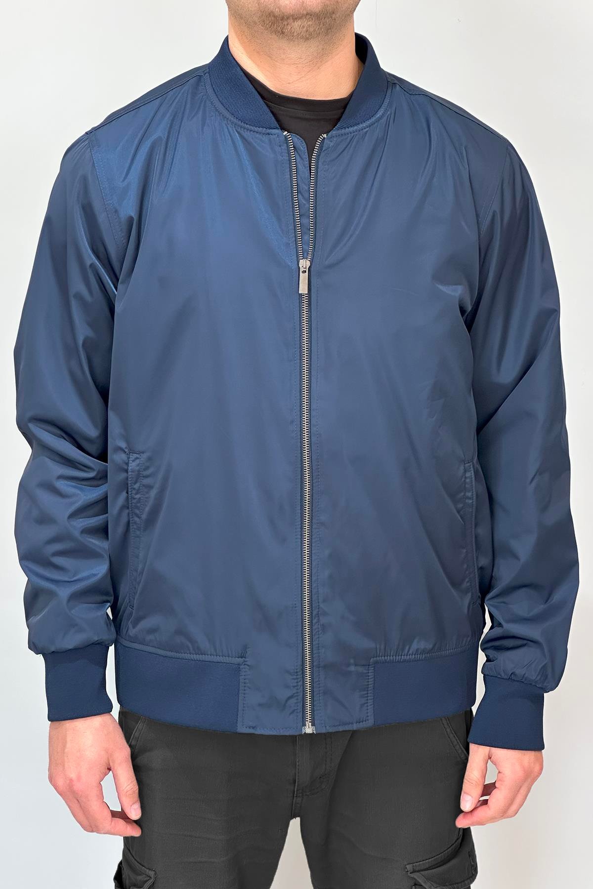 Erkek Kolej Yaka Mevsimlik Ceket Tek Üst REU-9127 Lacivert