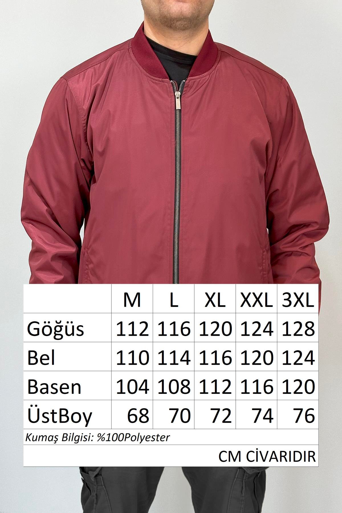 Erkek Kolej Yaka Mevsimlik Ceket Tek Üst REU-9127 Bordo