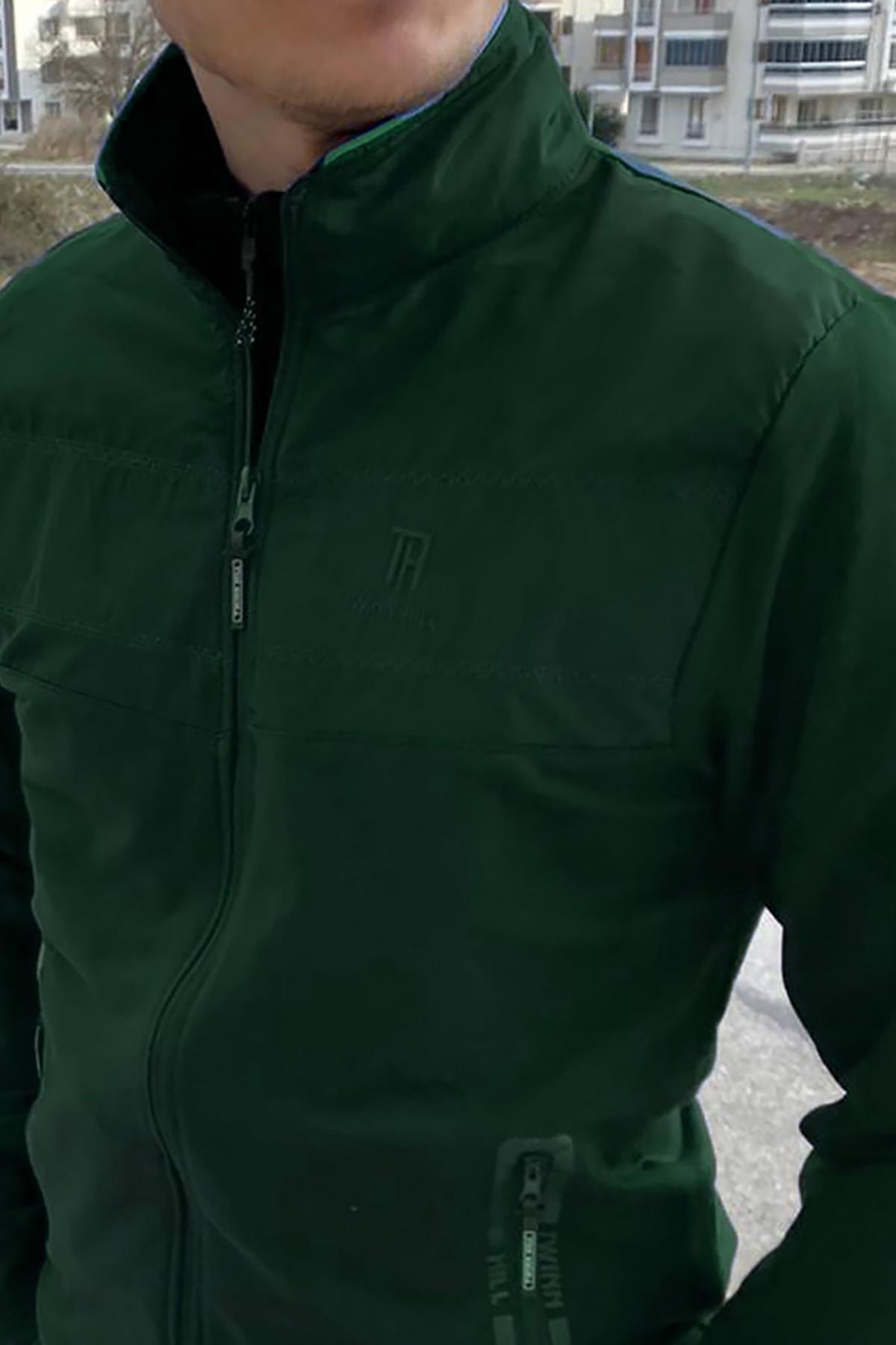 Erkek Likralı Penye Eşofman Takımı 2711 Yeşil