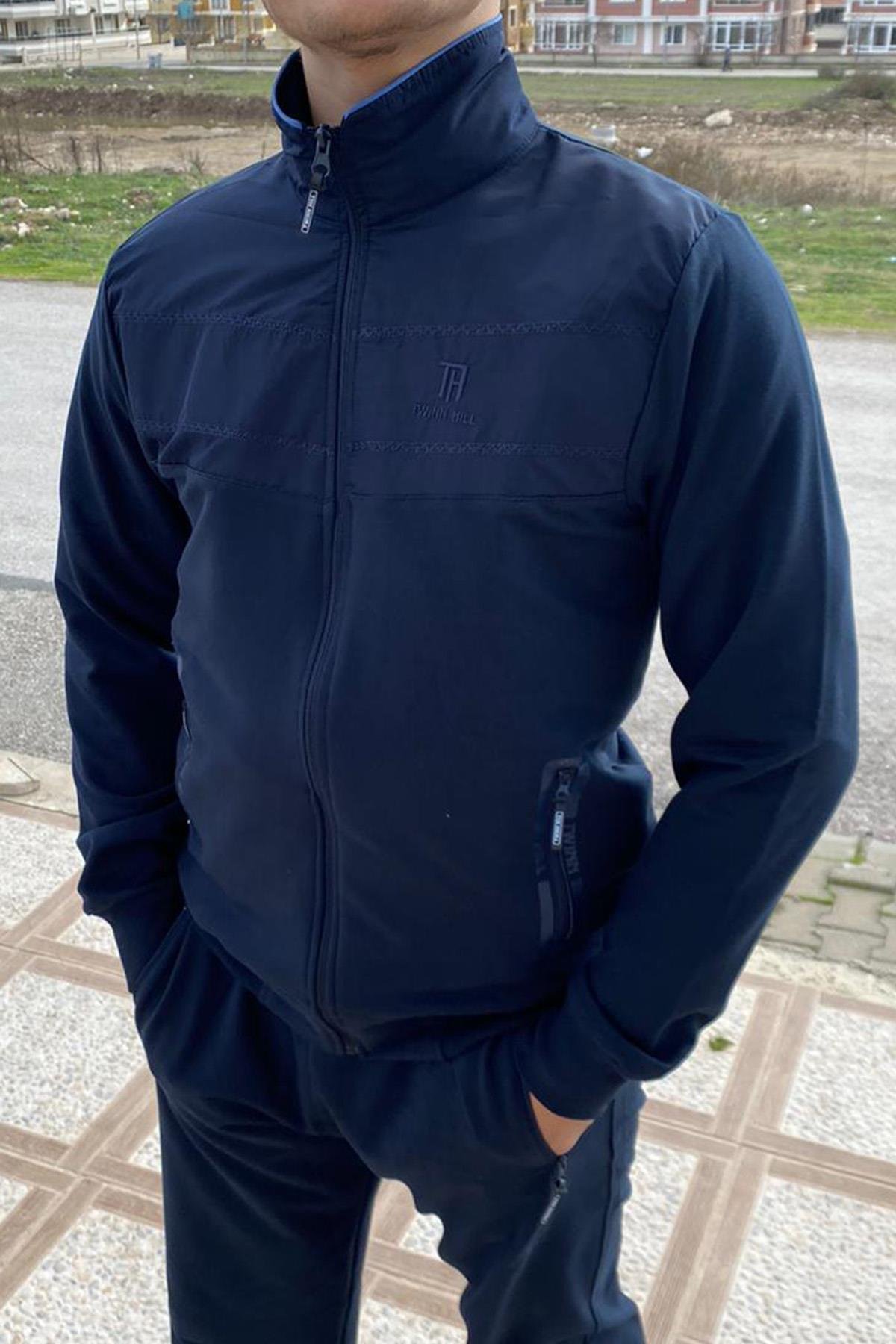 Erkek Likralı Penye Eşofman Takımı 2711 Lacivert