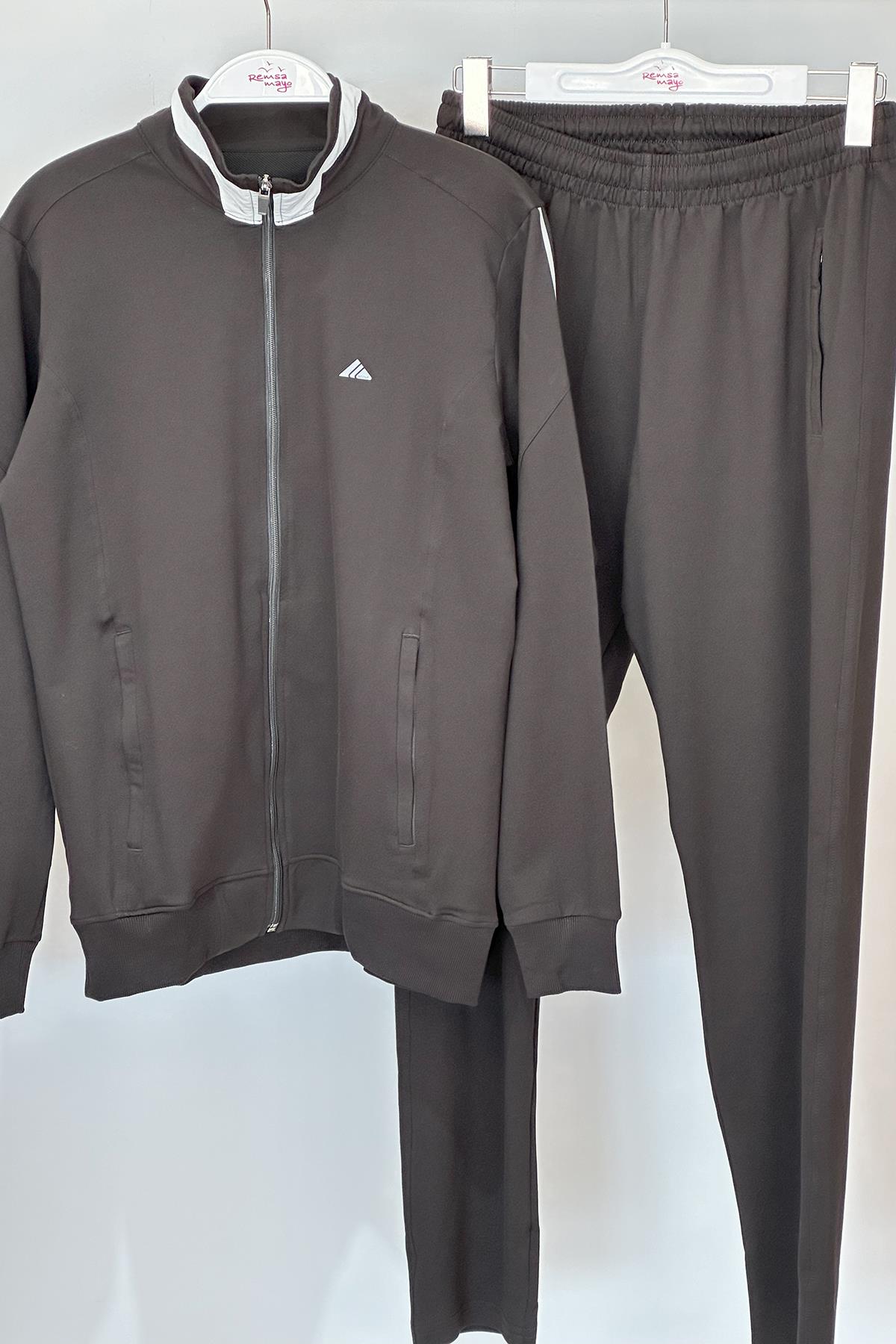 Erkek Likralı Penye Eşofman Takımı 3715 Siyah