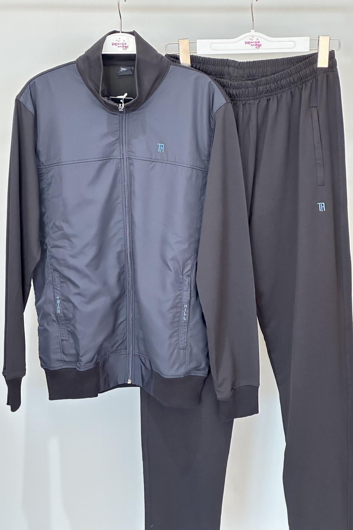 Erkek Likralı Penye Eşofman Takımı 3712 Lacivert