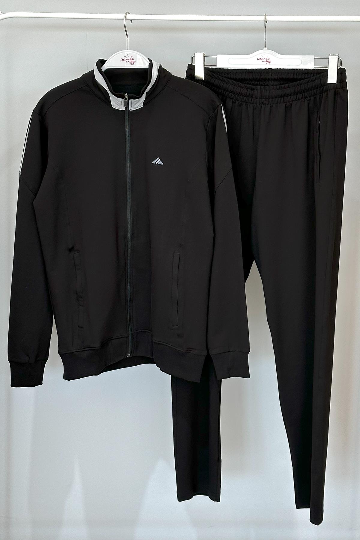 Erkek Likralı Penye Eşofman Takımı 3715 Siyah