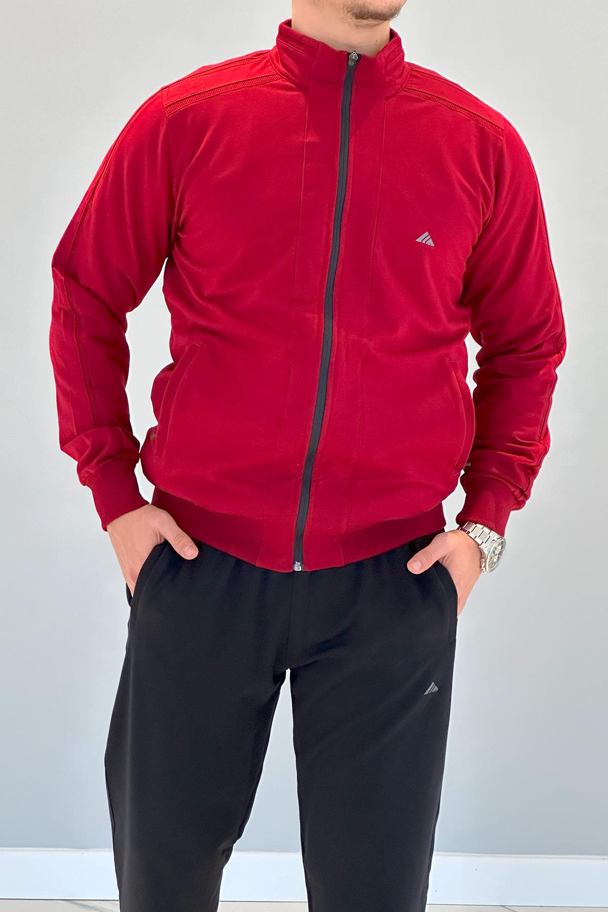 Erkek Likralı Penye Eşofman Takımı 3714 Bordo