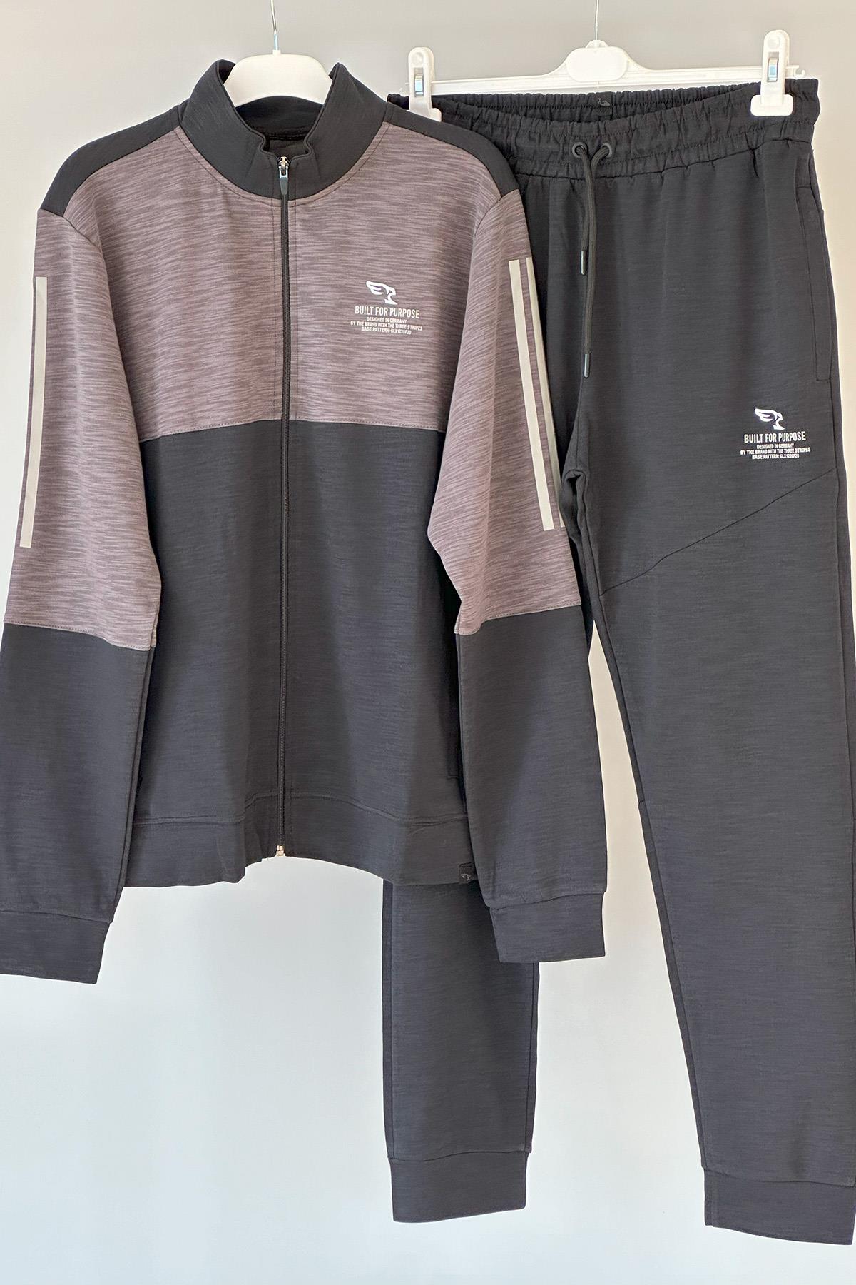 Erkek Likralı Penye Eşofman Takımı 6884 Lacivert