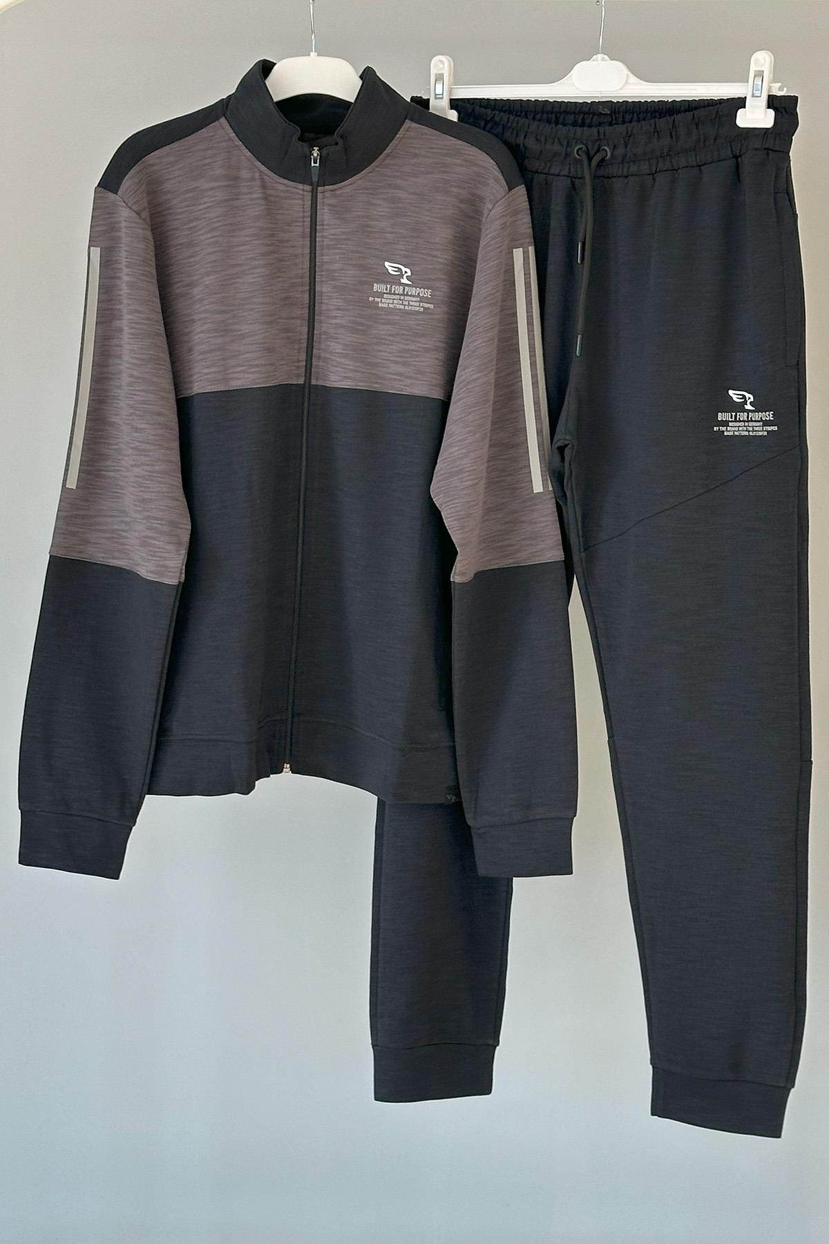 Erkek Likralı Penye Eşofman Takımı 6884 Lacivert