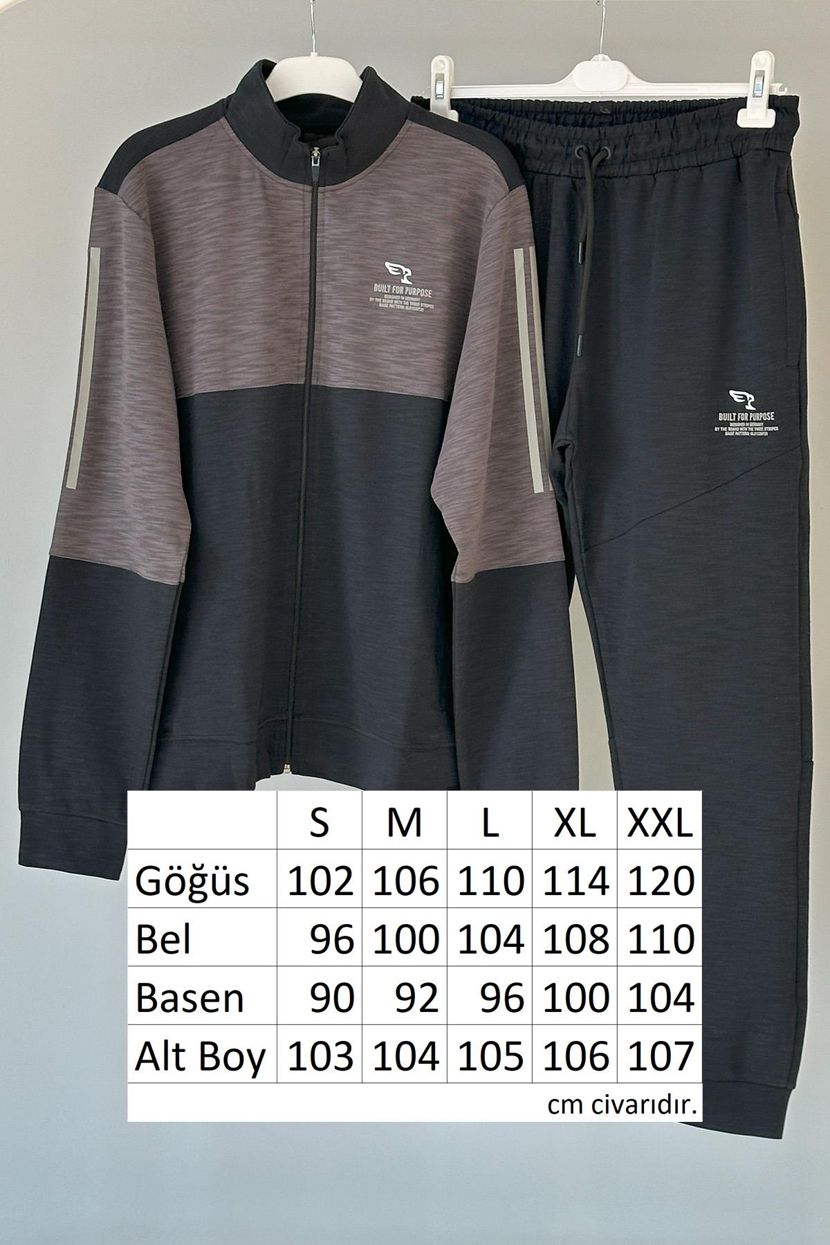 Erkek Likralı Penye Eşofman Takımı 6884 Lacivert