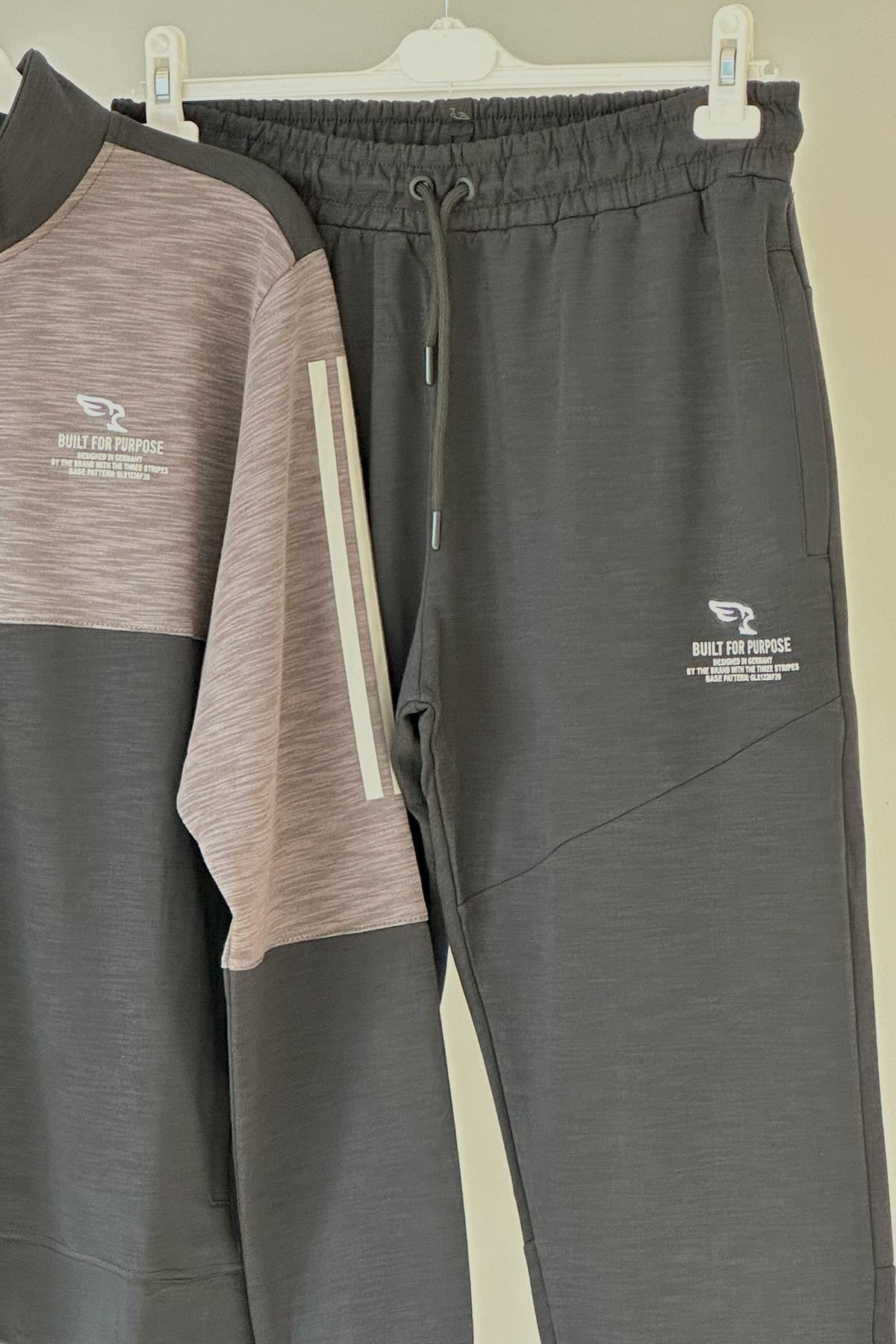 Erkek Likralı Penye Eşofman Takımı 6884 Lacivert