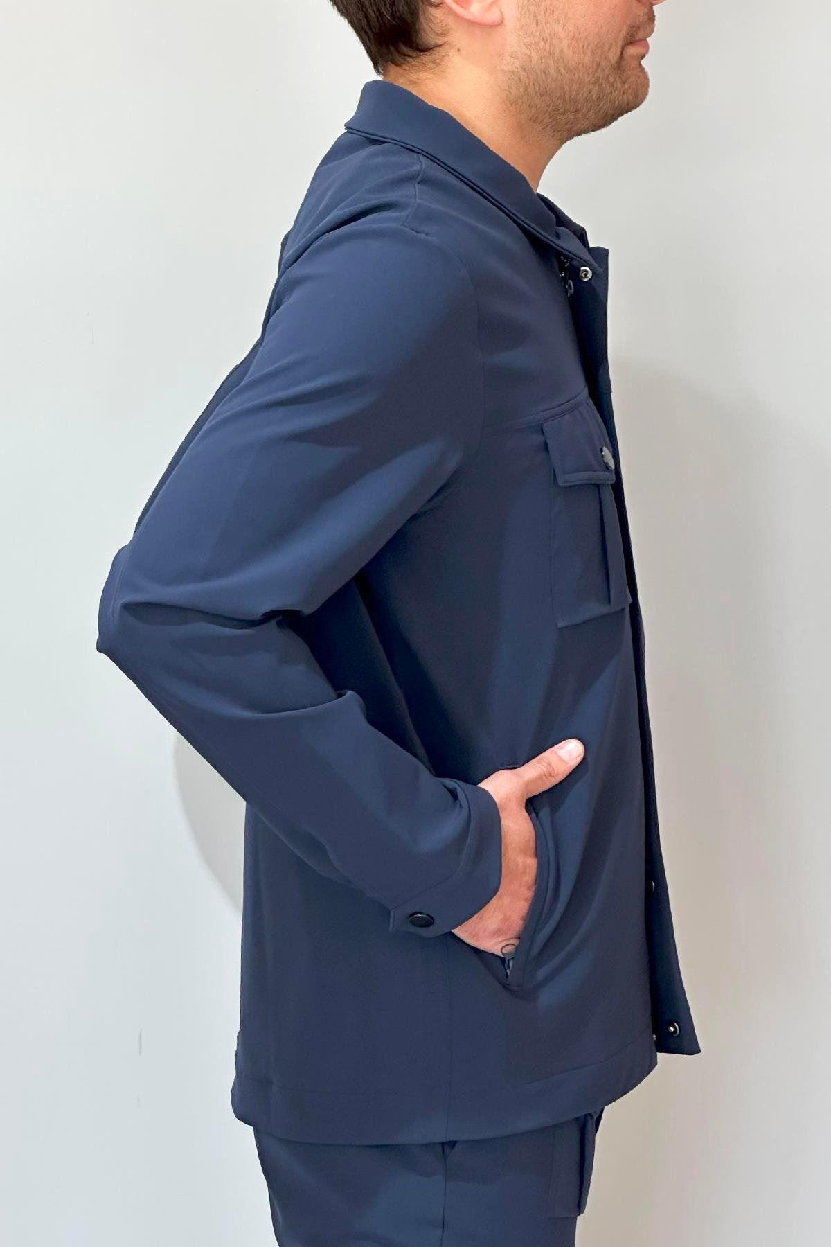 Erkek Modern Fermuarlı Üst 24720 Lacivert