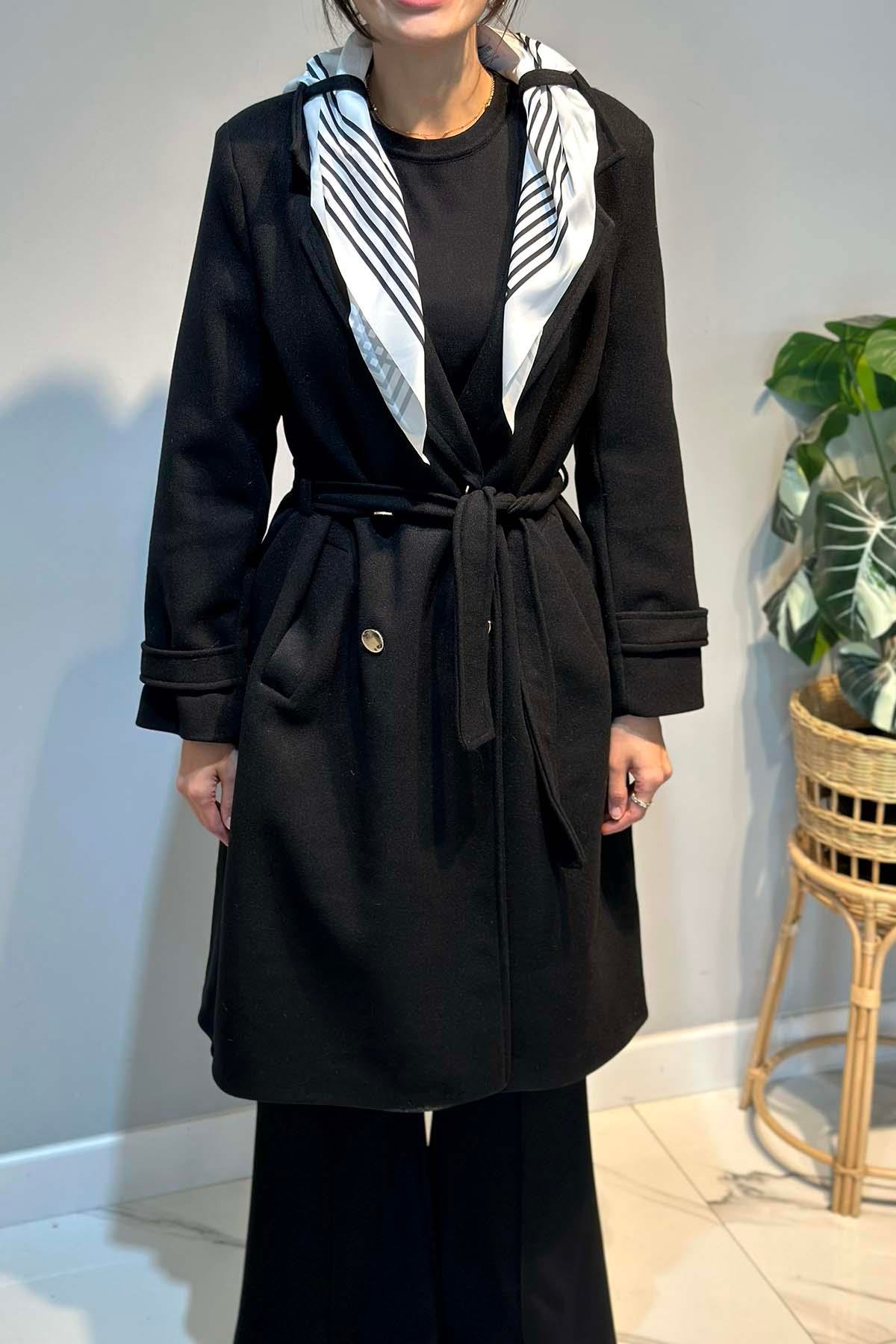 Fular Detay Kaban 30064 Siyah