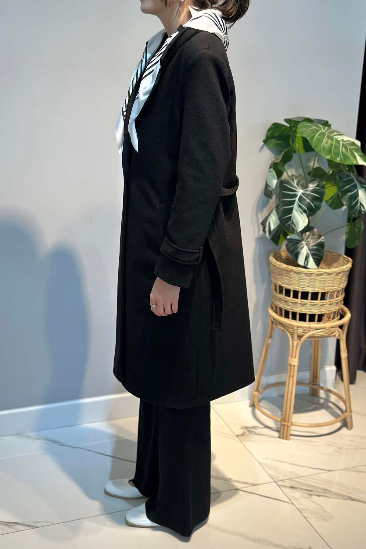 Fular Detay Kaban 30064 Siyah