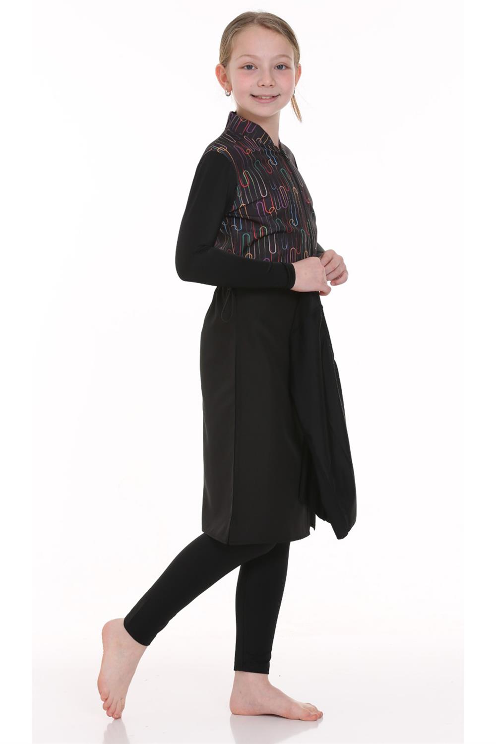 Genç Tam Kapalı Tesettür Mayo 2390 TC Siyah Remsa Mayo