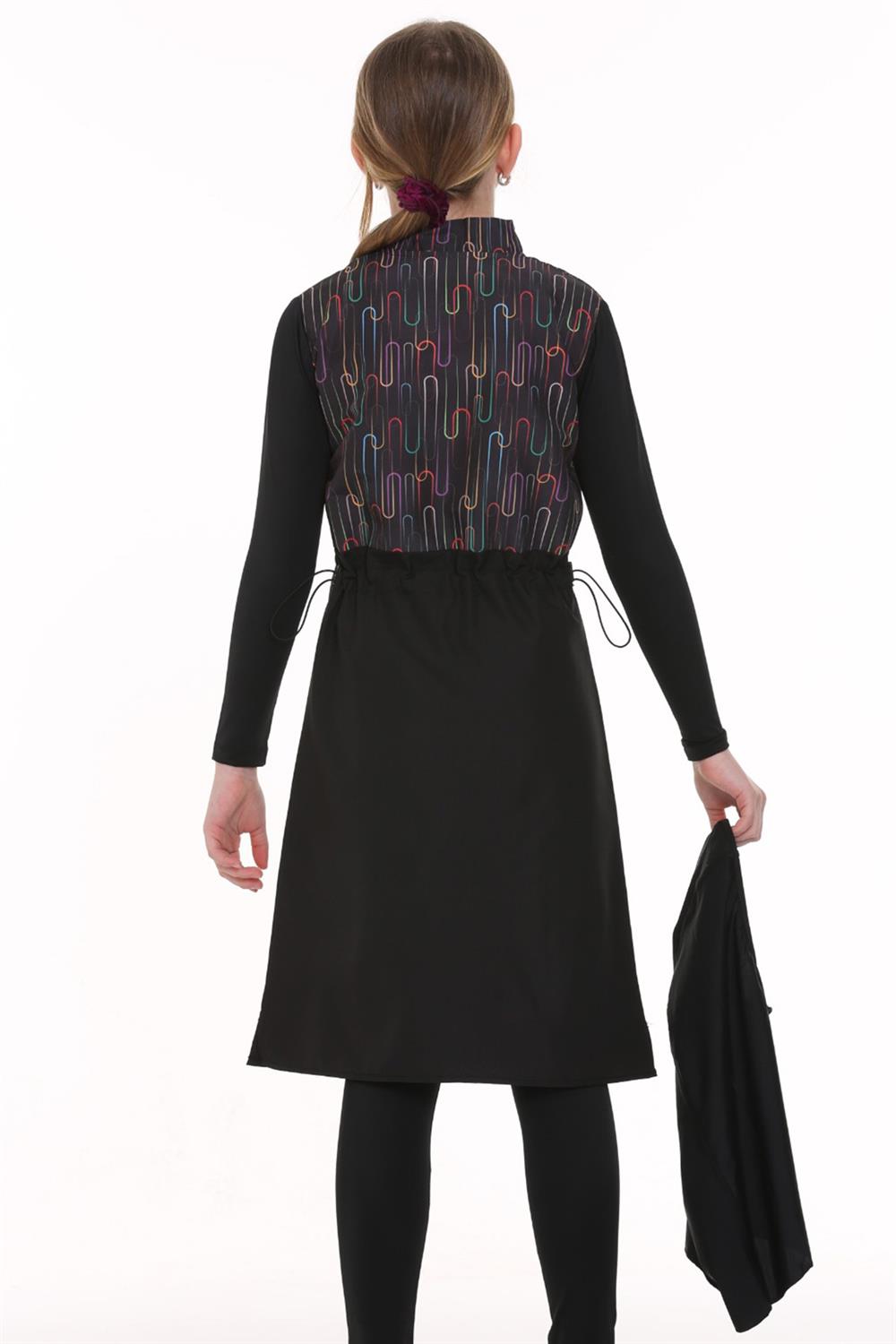 Genç Tam Kapalı Tesettür Mayo 2390 TC Siyah Remsa Mayo