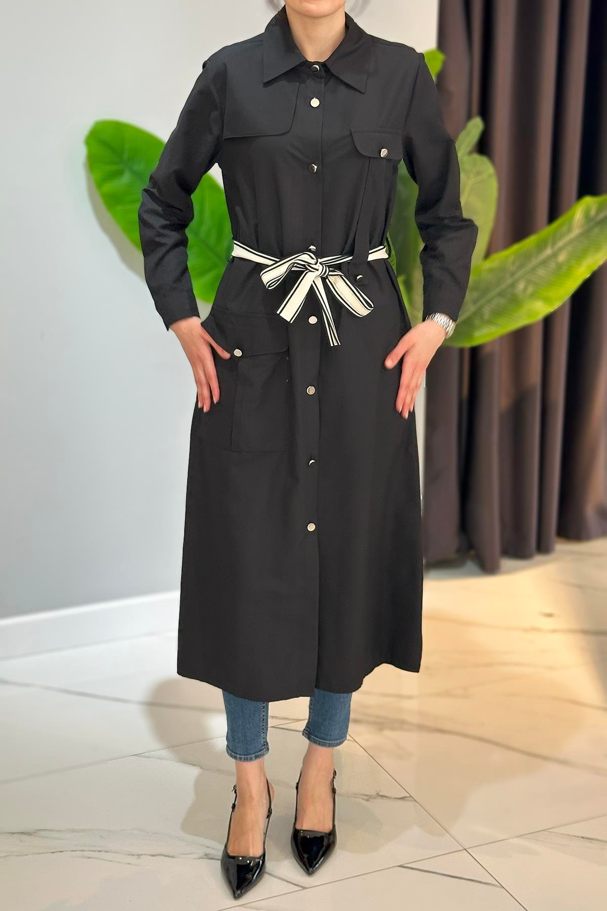 Giy Çık Kap Ceket 17790 Siyah