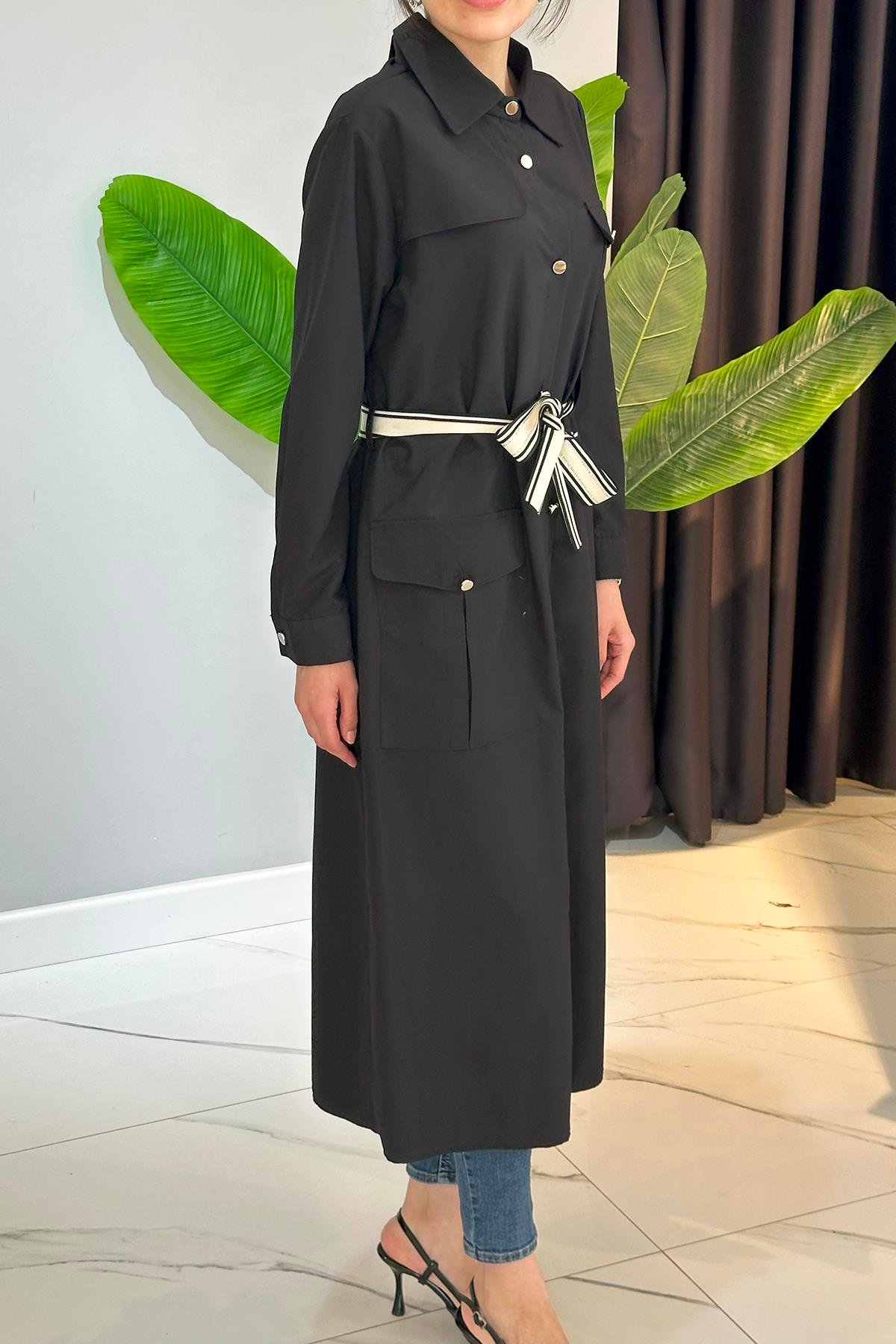 Giy Çık Kap Ceket 17790 Siyah