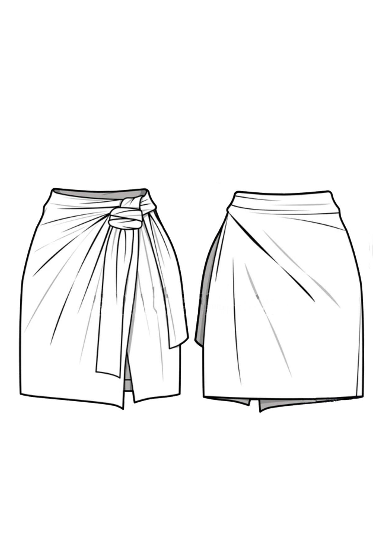 Havuz Deniz Bağlanabilir Likralı Etek Pareo Siyah RP005 Remsa Mayo