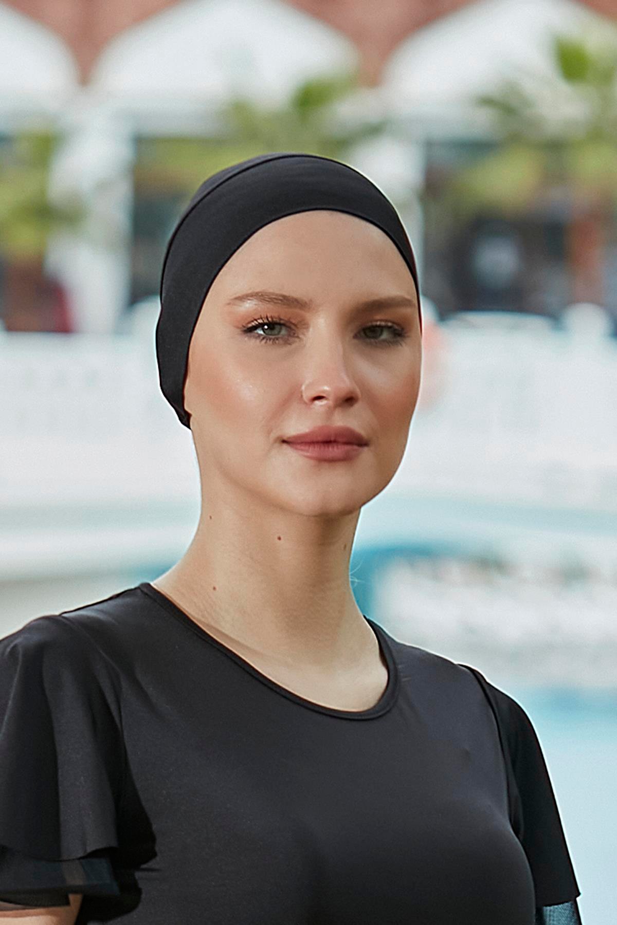 Havuz Deniz Düz Bone 999-01 Siyah