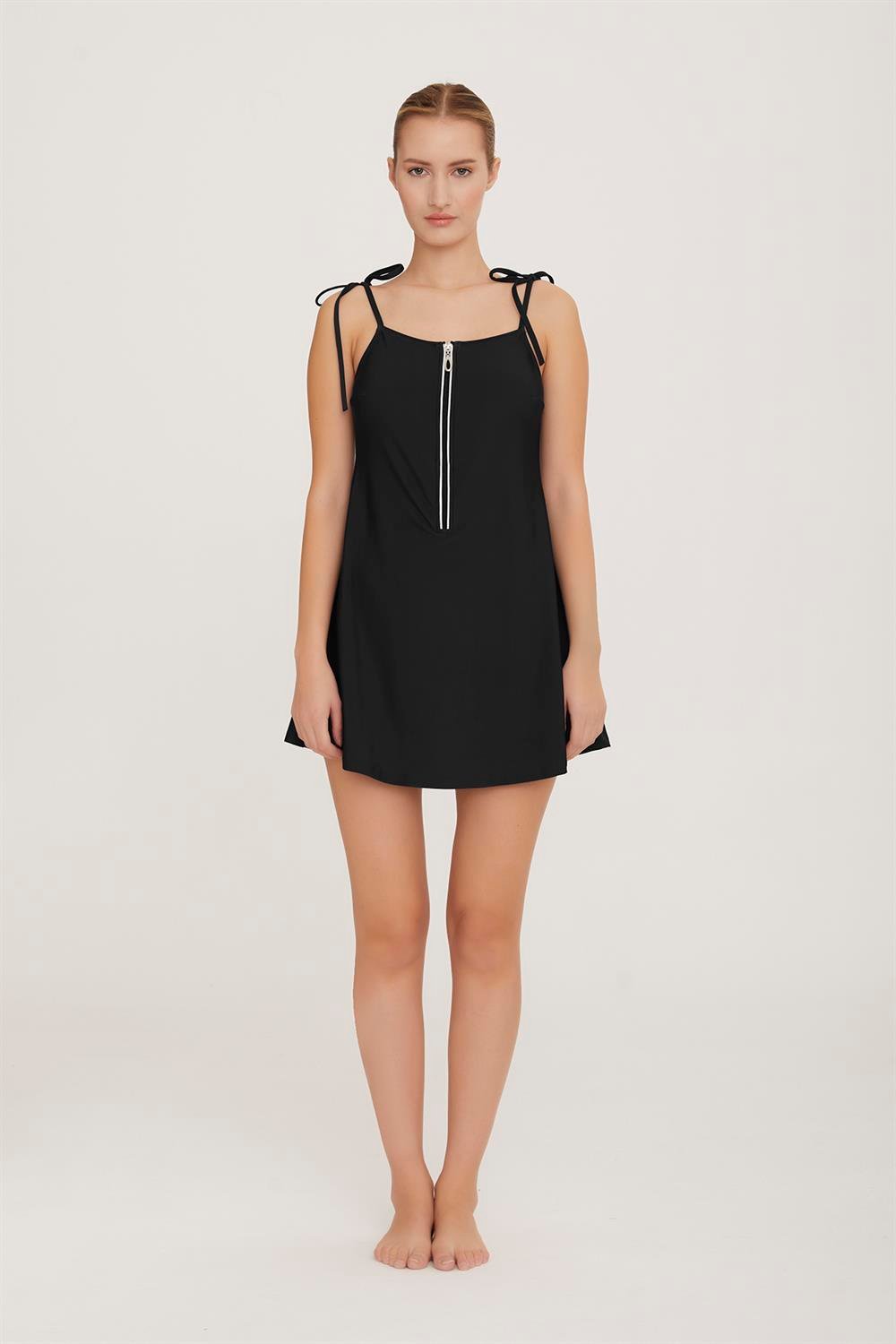 İp Askı Elbise Mayo Yarı Kapalı Mayo Cara 3588 Siyah Remsa Mayo