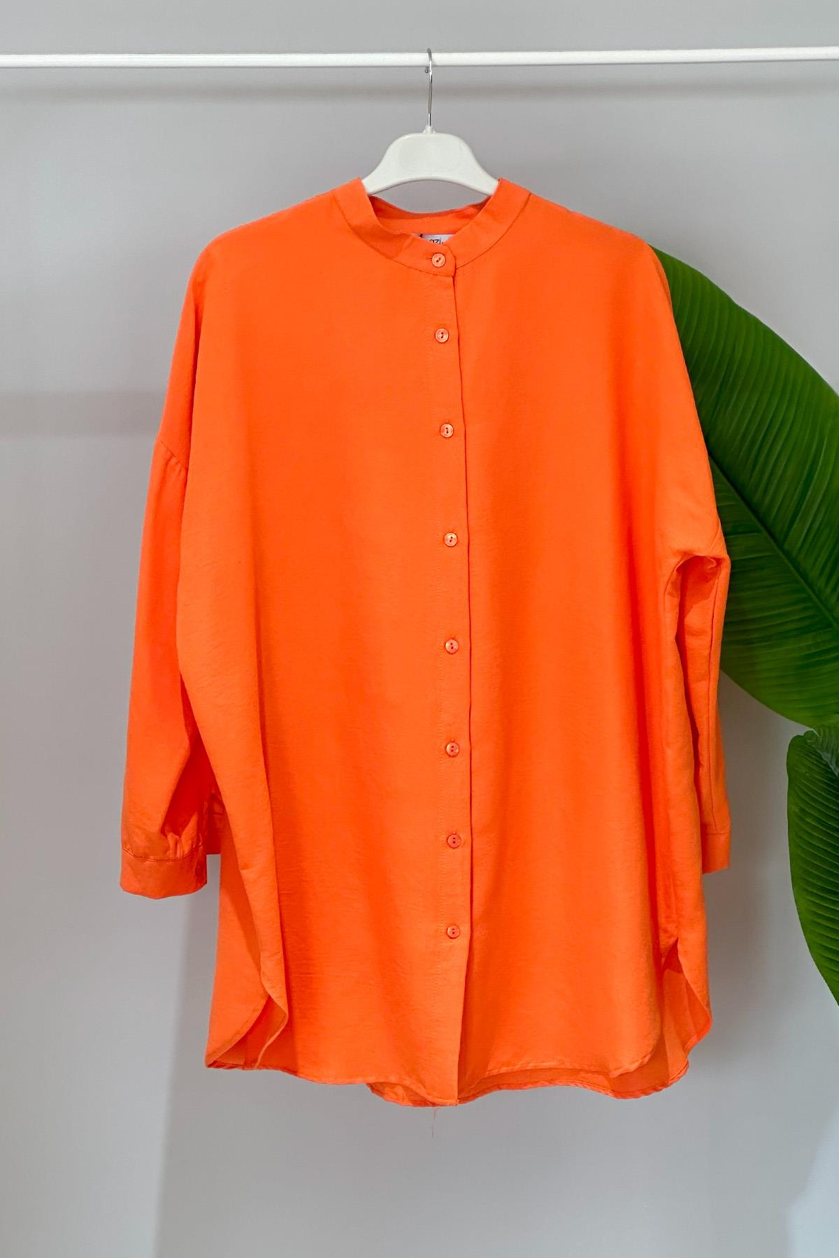 İpek Pamuk Tunik Gömlek 4008 Oranj