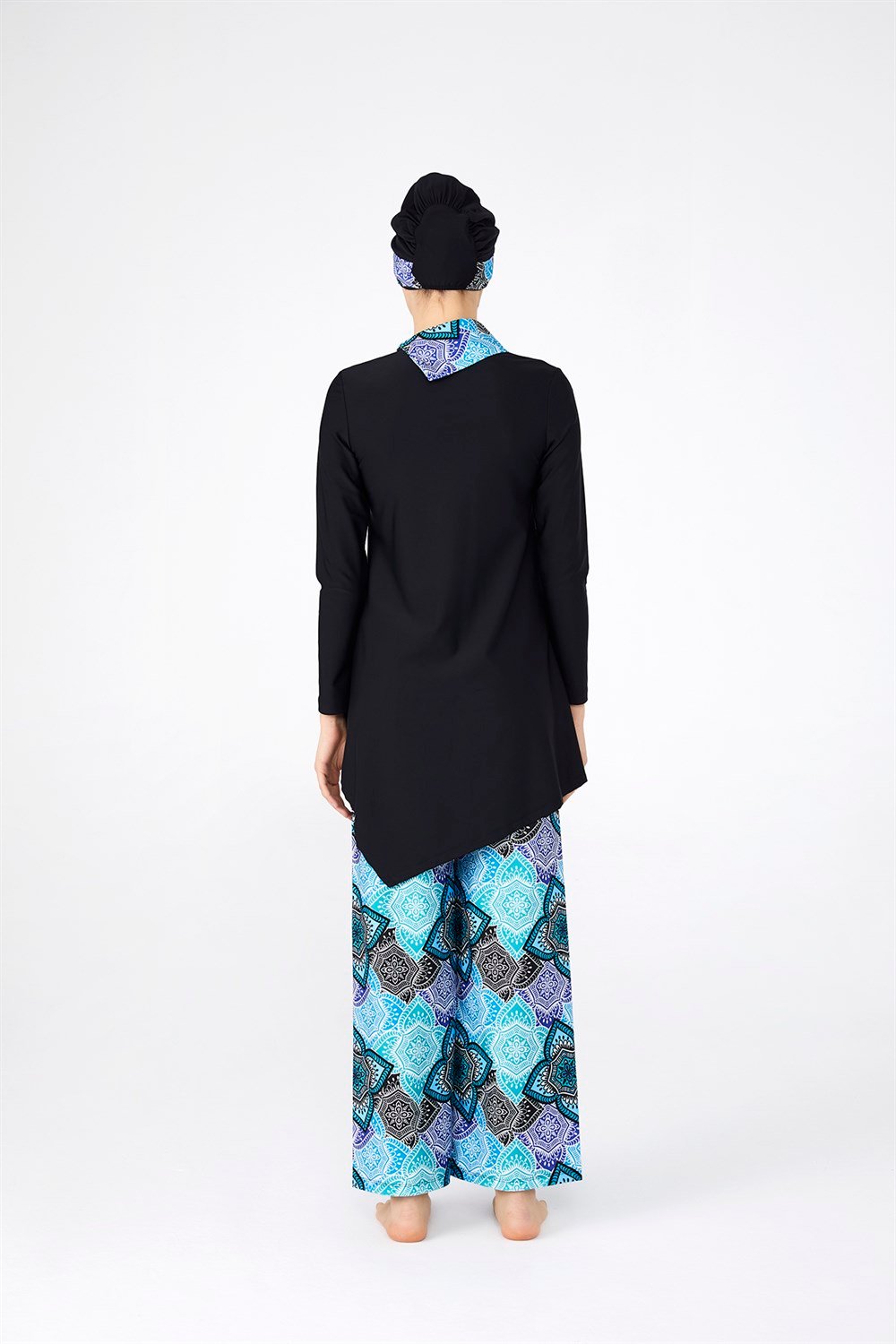 İspanyol Likralı Tam Kapalı Tesettür Mayo 4258 Siyah