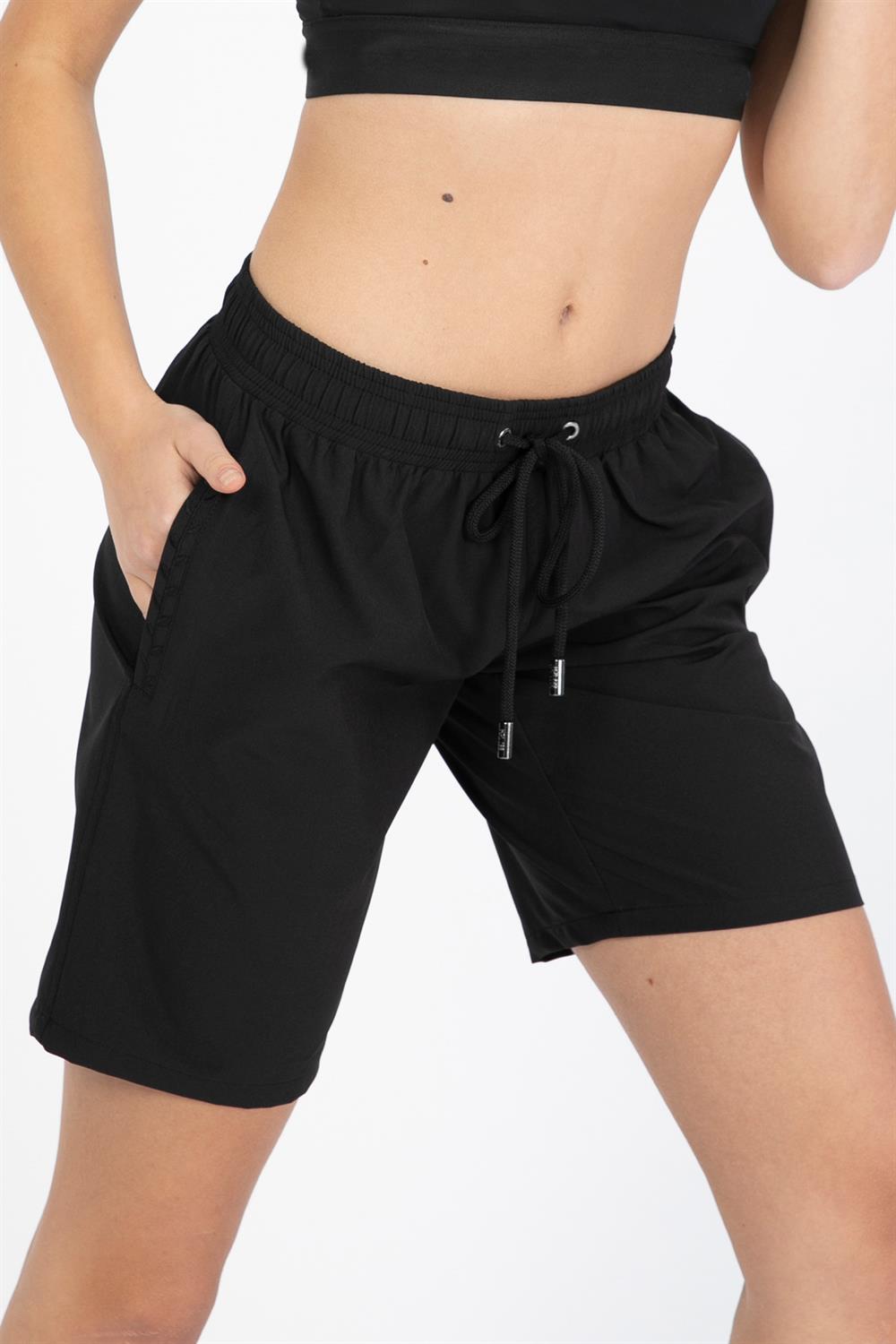 Kadın Havuz Deniz Diz Üstü Şort 860 Siyah