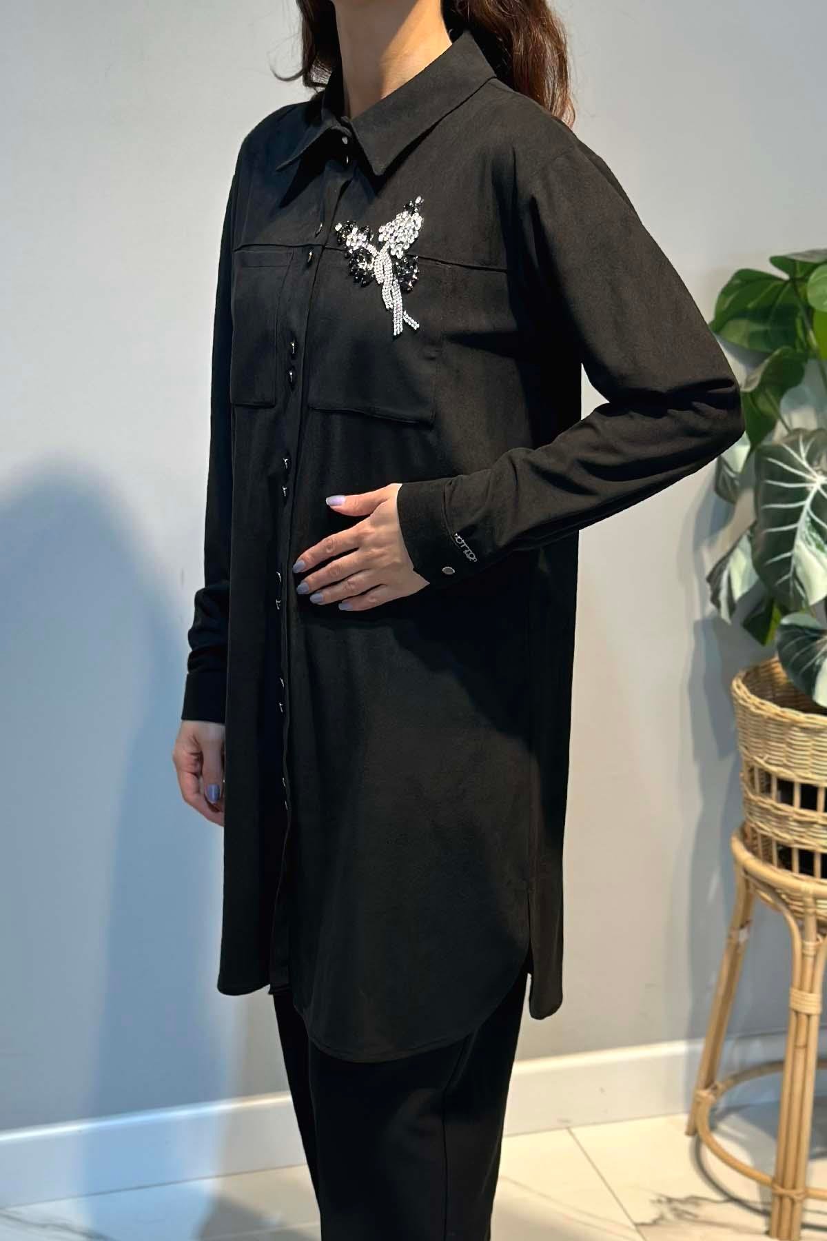 Kadın Süet Tunik 3300 Siyah