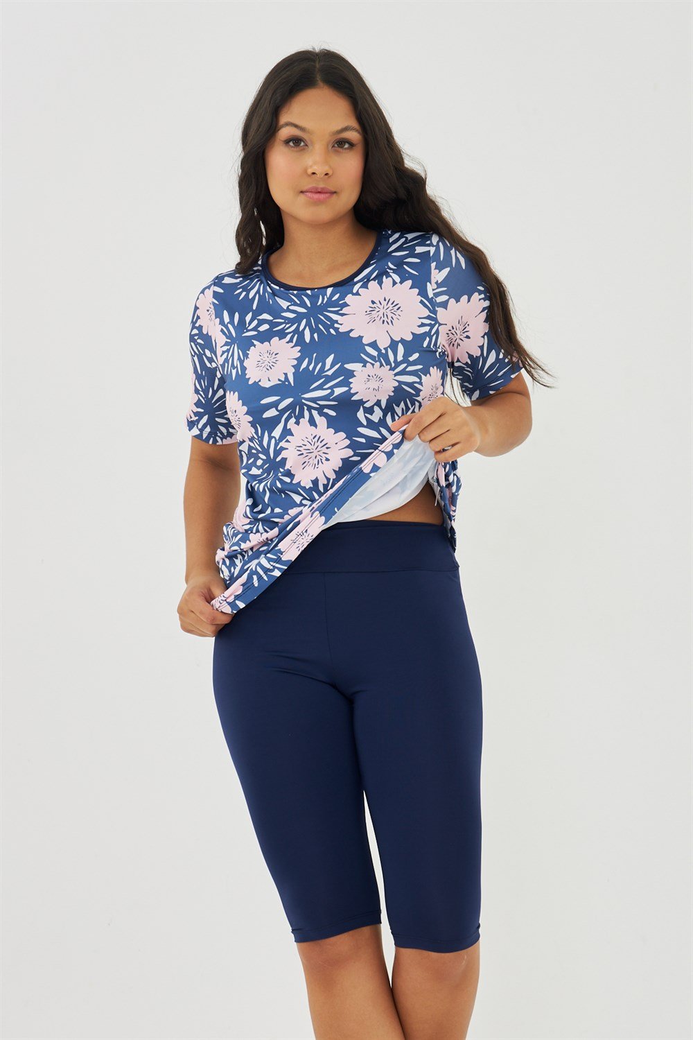 Kısa Kollu Yarı Kapalı Mayo Lacivert T503-421 Remsa Mayo