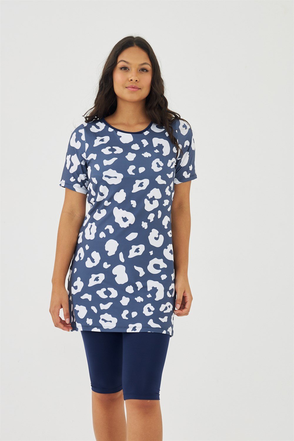 Kısa Kollu Yarı Kapalı Mayo Lacivert T503-19 Remsa Mayo