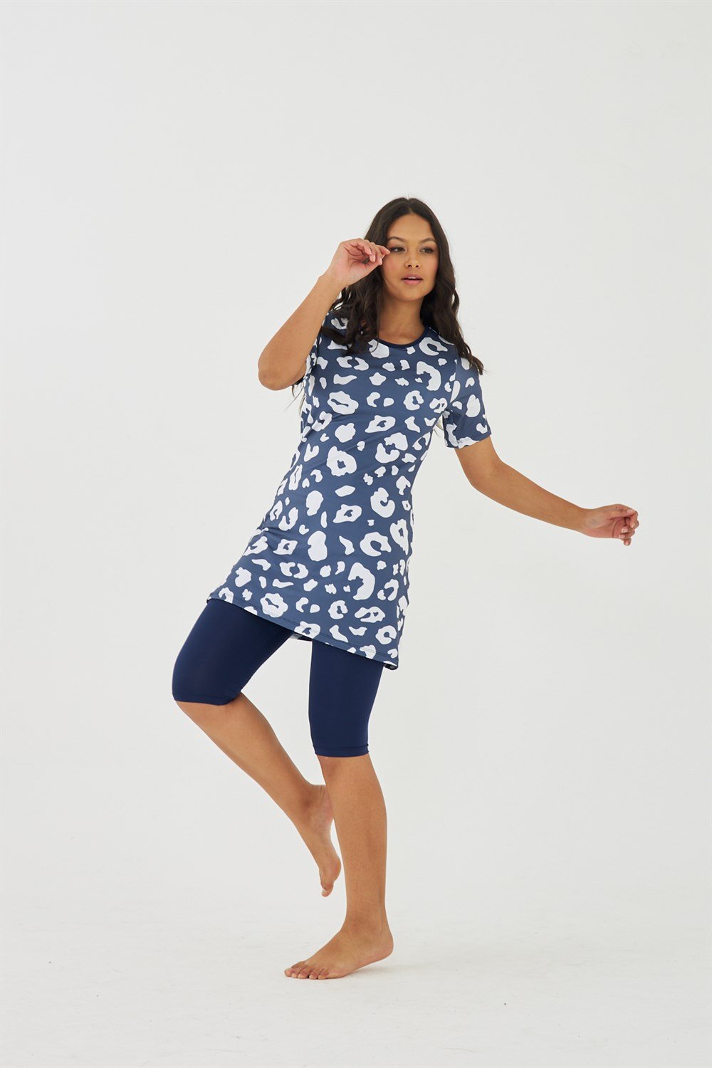 Kısa Kollu Yarı Kapalı Mayo Lacivert T503-19 Remsa Mayo