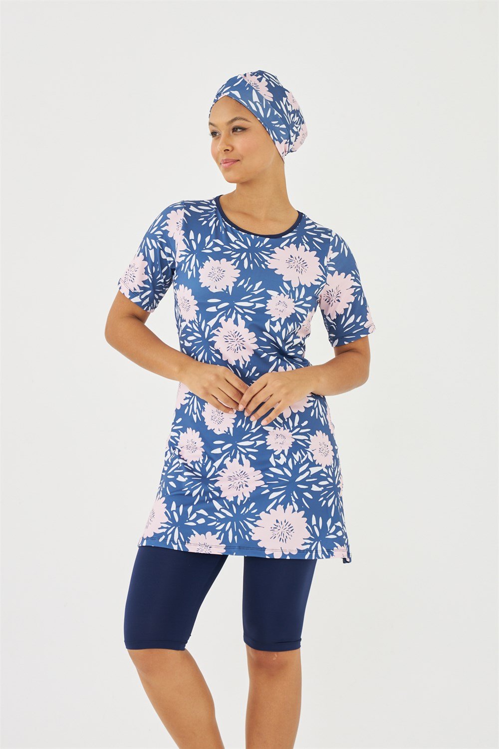 Kısa Kollu Yarı Kapalı Mayo Lacivert T503-421 Remsa Mayo