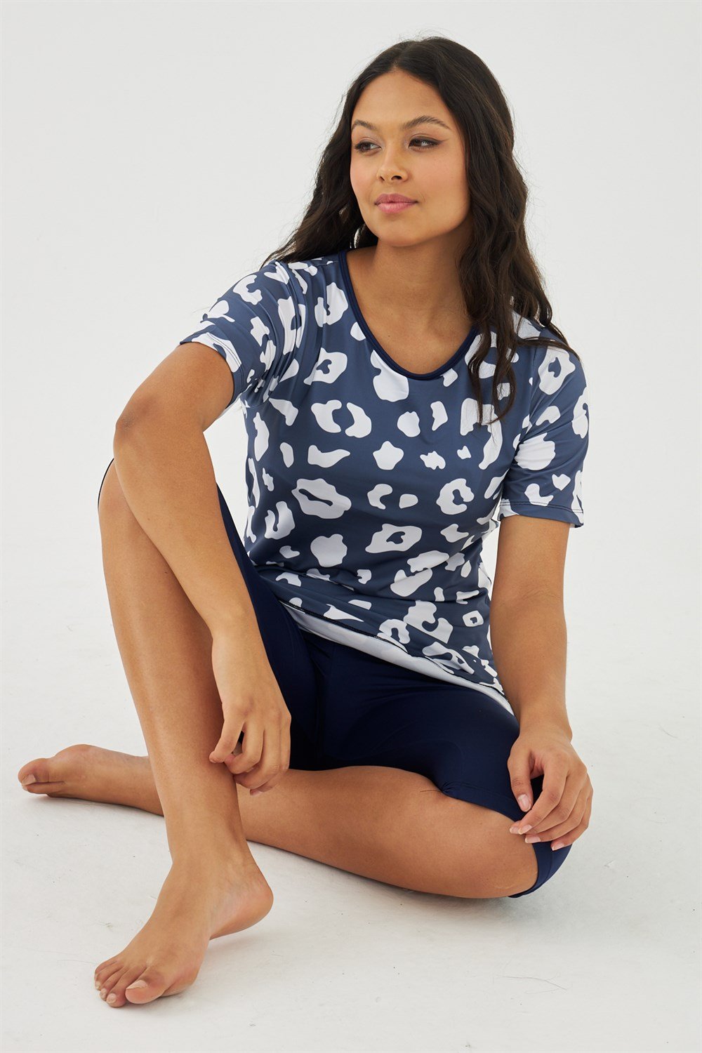 Kısa Kollu Yarı Kapalı Mayo Lacivert T503-19 Remsa Mayo