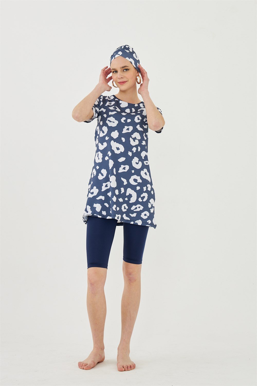 Kısa Kollu Yarı Kapalı Mayo Lacivert T503-19 Remsa Mayo