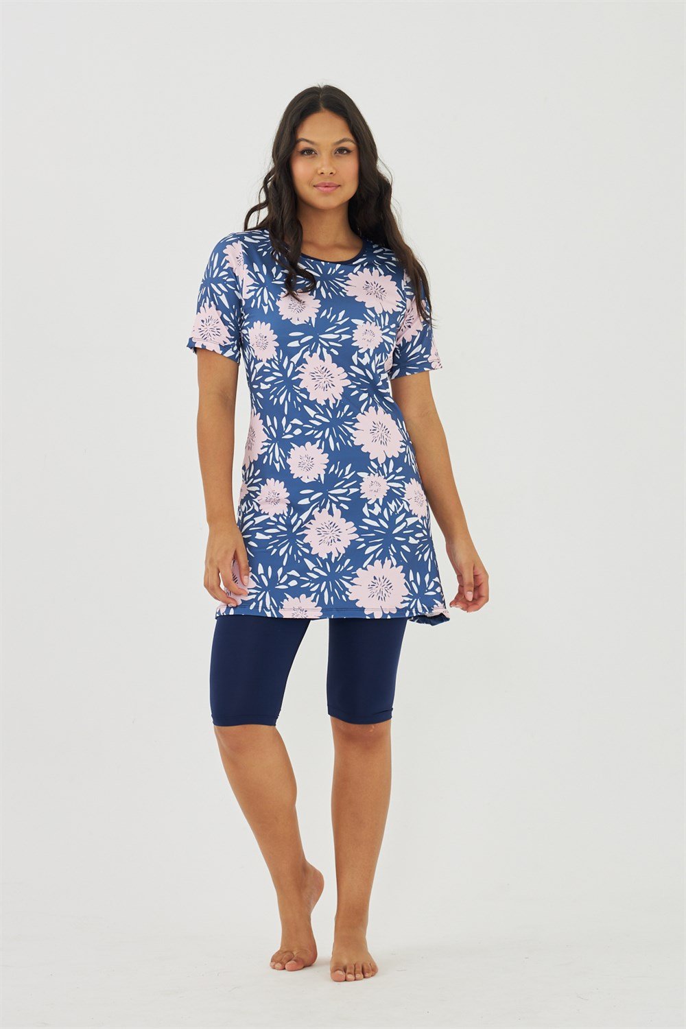 Kısa Kollu Yarı Kapalı Mayo Lacivert T503-421 Remsa Mayo