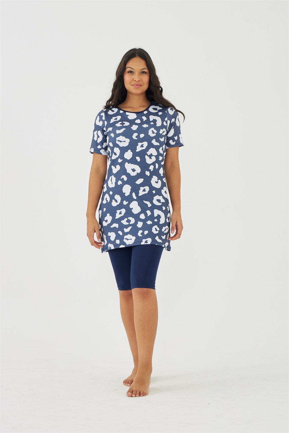 Kısa Kollu Yarı Kapalı Mayo Lacivert T503-19 Remsa Mayo