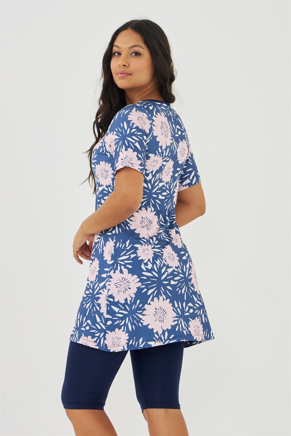 Kısa Kollu Yarı Kapalı Mayo Lacivert T503-421 Remsa Mayo