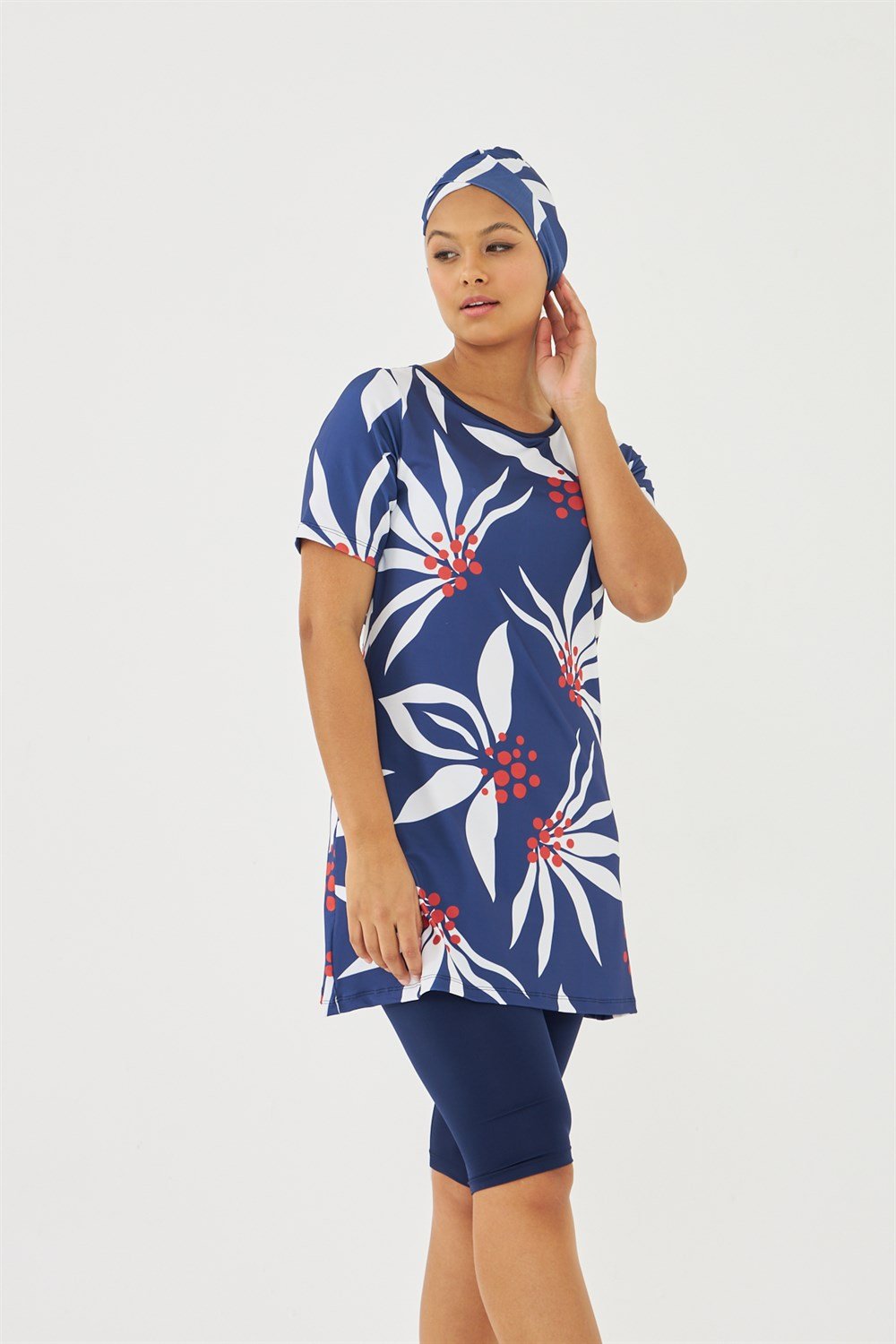 Kısa Kollu Yarı Kapalı Mayo Lacivert T503-159 Remsa Mayo