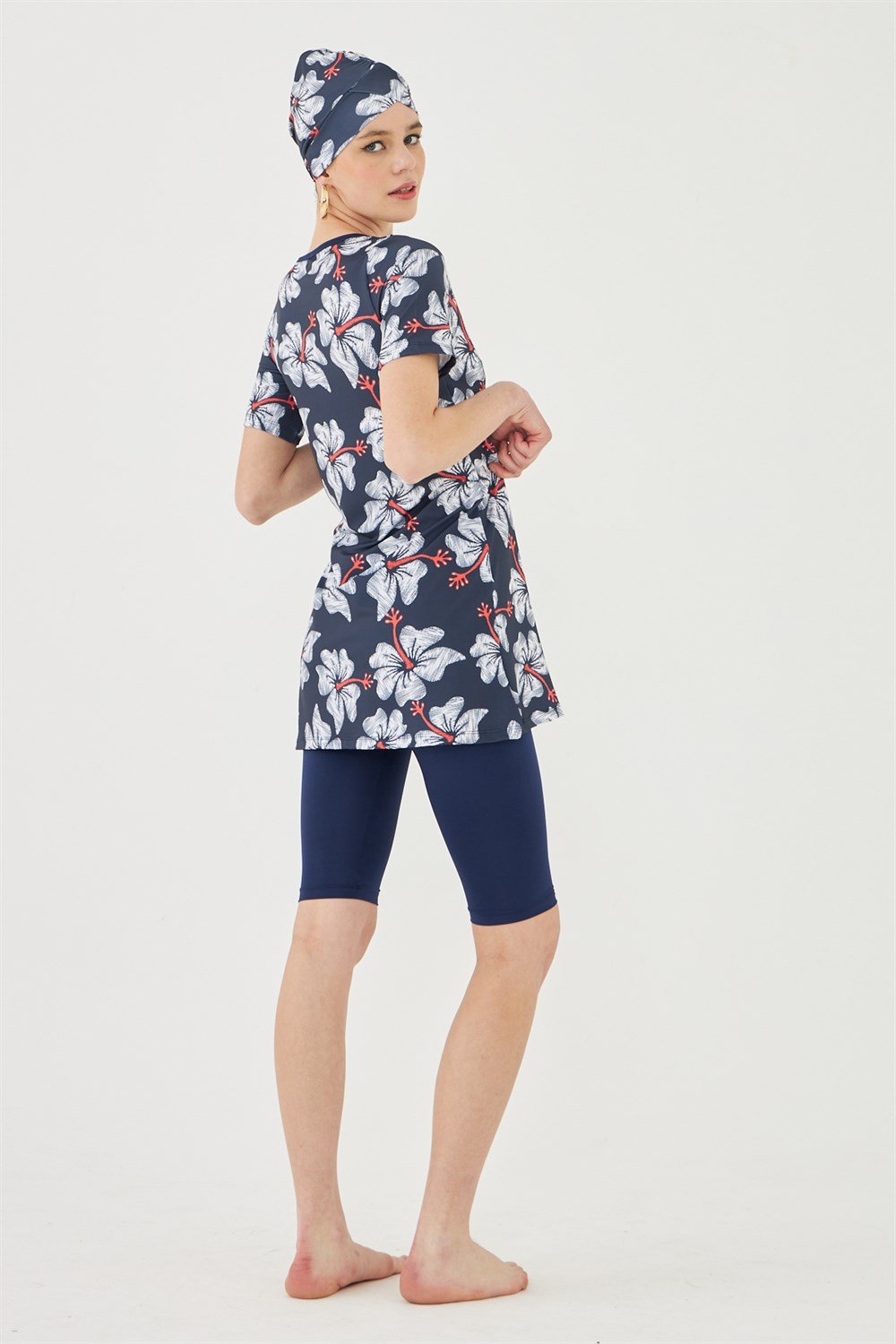 Kısa Kollu Yarı Kapalı Mayo Lacivert T503-666 Remsa Mayo