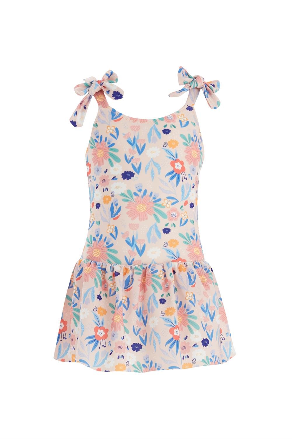 Kız Çocuk Deniz Havuz Mayosu Sına 5441 Pembe Remsa Mayo