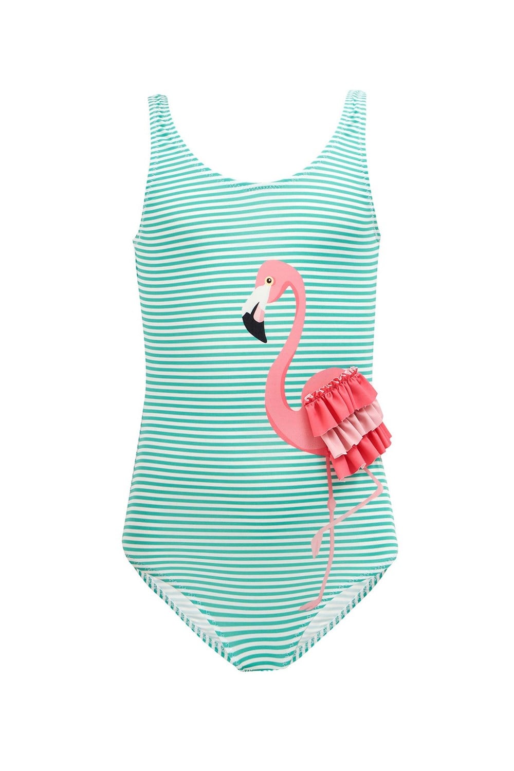 Kız Çocuk Flamingo Deniz Havuz Mayosu Remsa Mayo Neopy 5375 Mint