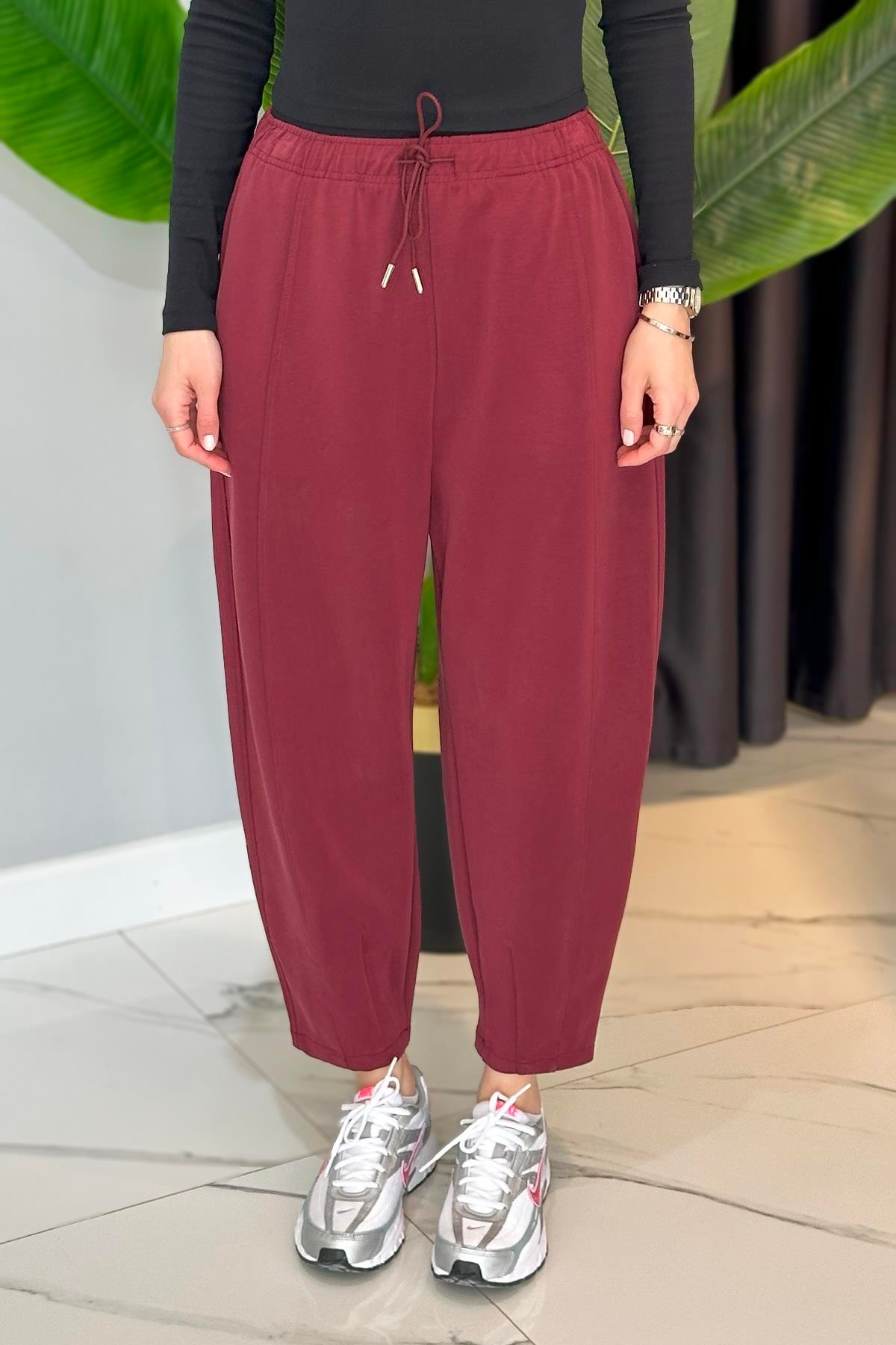 Konik Form Modal Pantolon 34514 Mürdüm