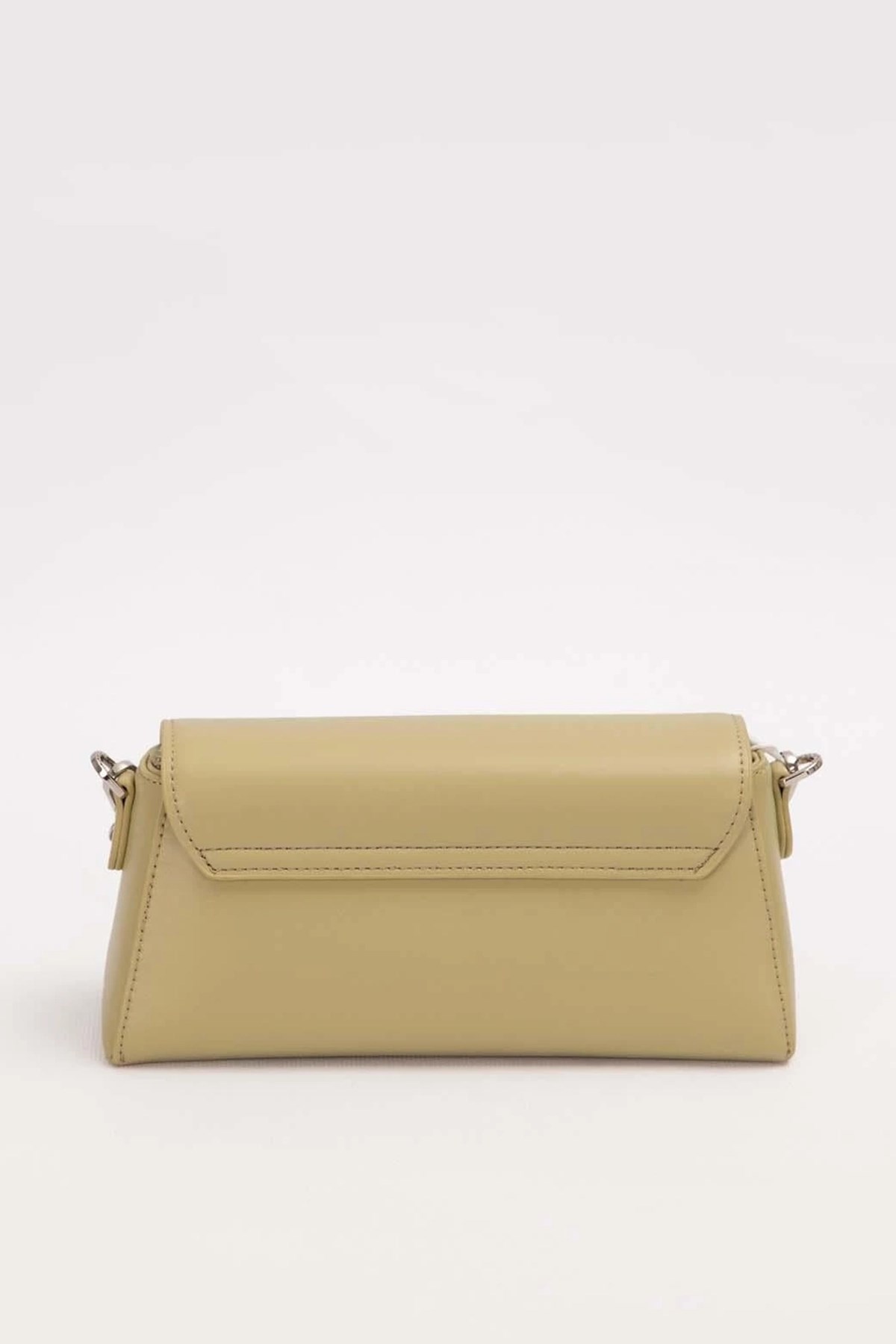 Levidor Premium Çift Askılı Çıtçıt Detay Deri Çanta 930405 Tereyağ Sarısı