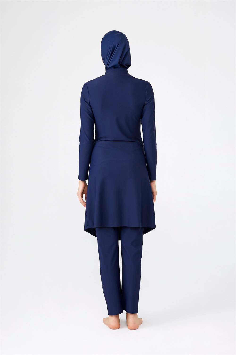 Likralı Tam Kapalı Hamile Tesettür Mayo 4276 Koyu Lacivert