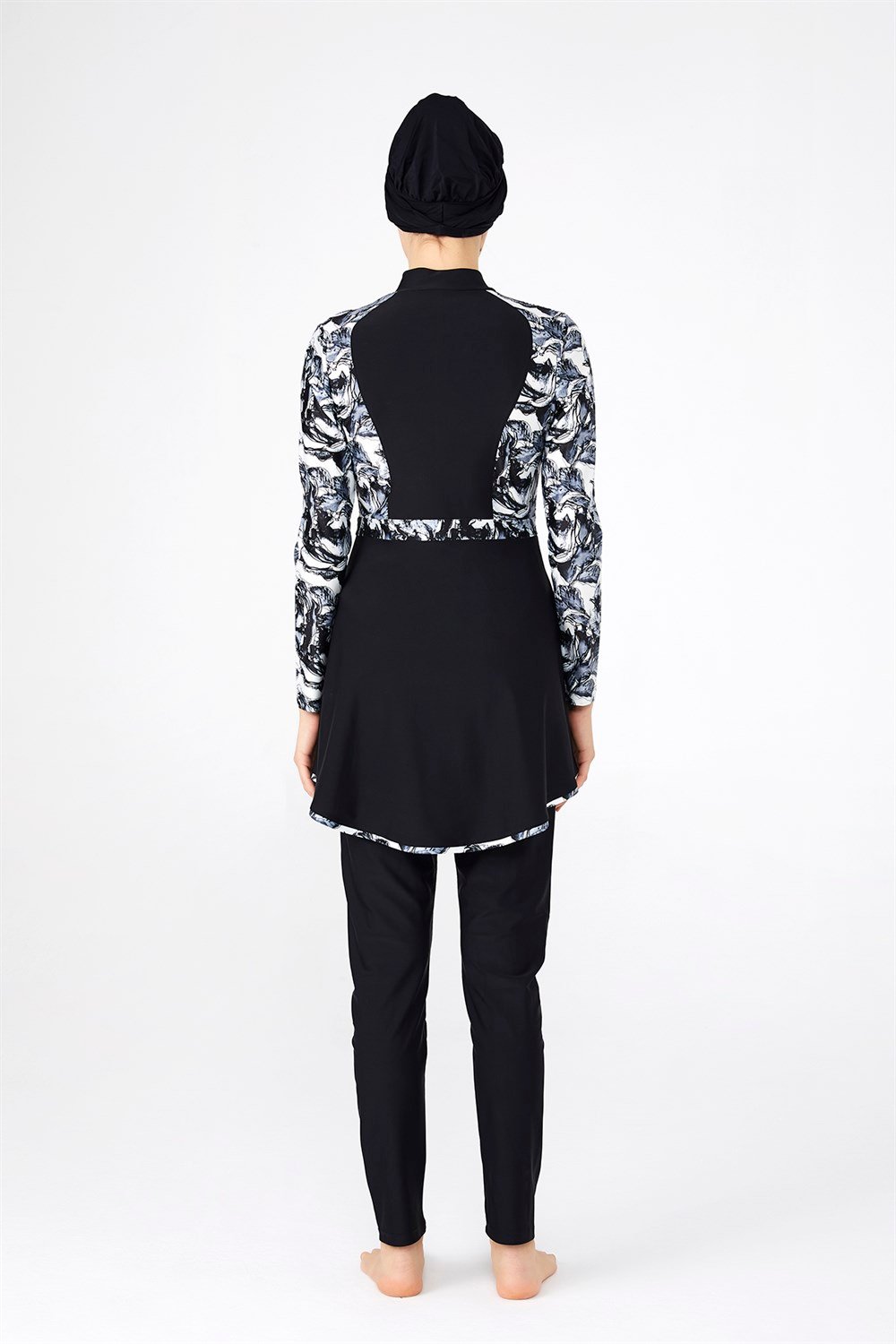 Likralı Tam Kapalı Tesettür Mayo 4243 Siyah