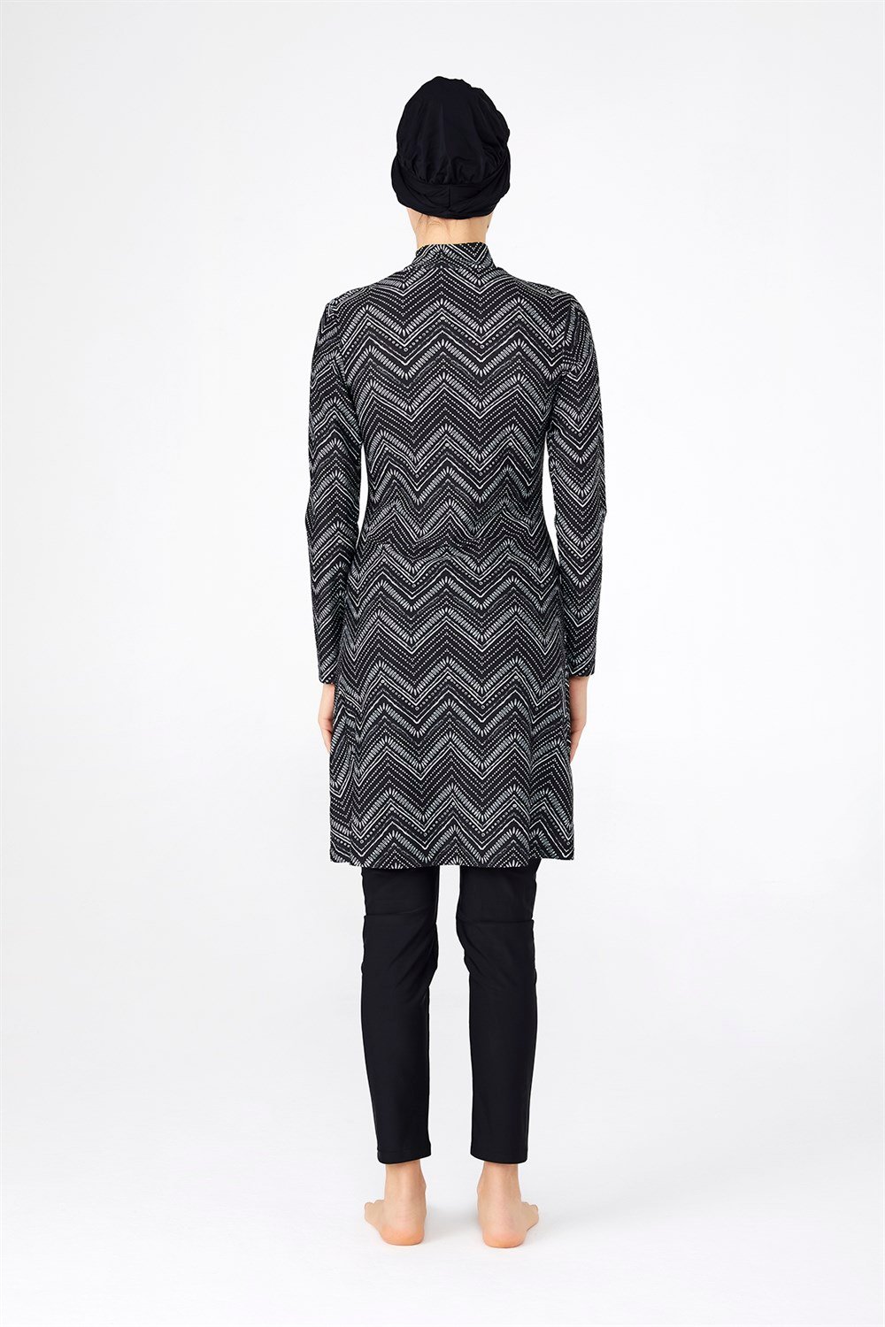 Likralı Tam Kapalı Tesettür Mayo 4260 Siyah