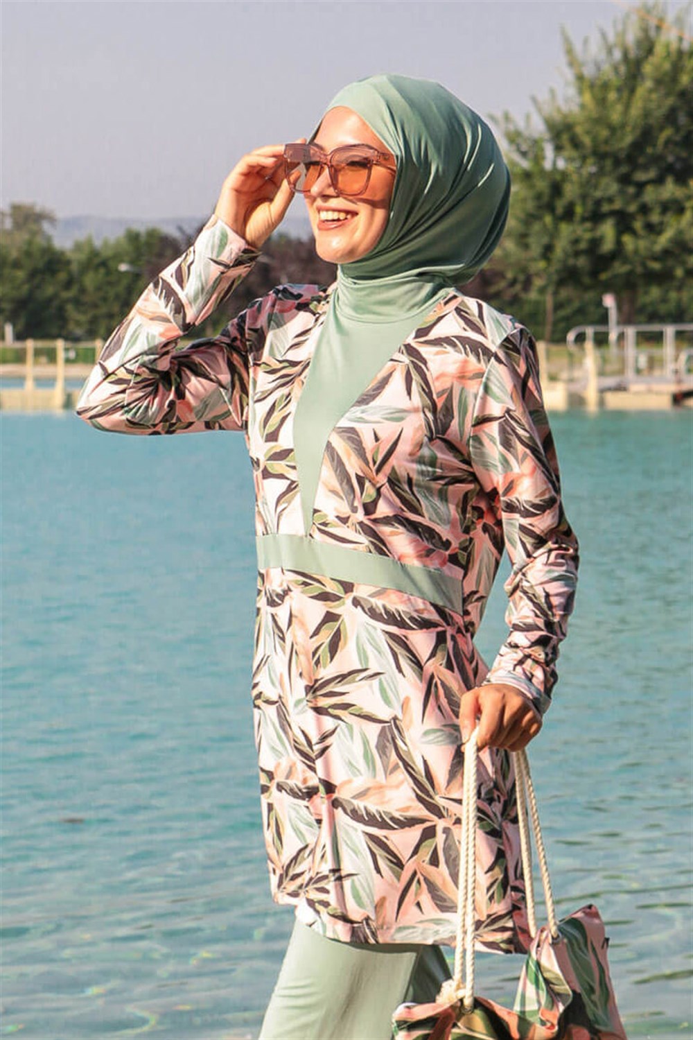 Likralı Tam Kapalı Tesettür Mayo M2123 Remsa Mayo