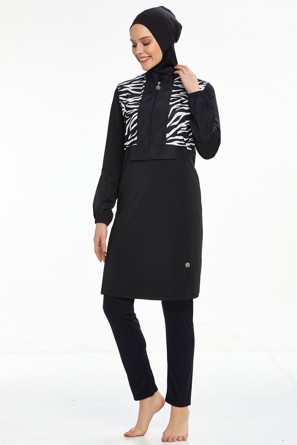 Likralı Tam Kapalı Tesettür Mayo Maresiva 0522