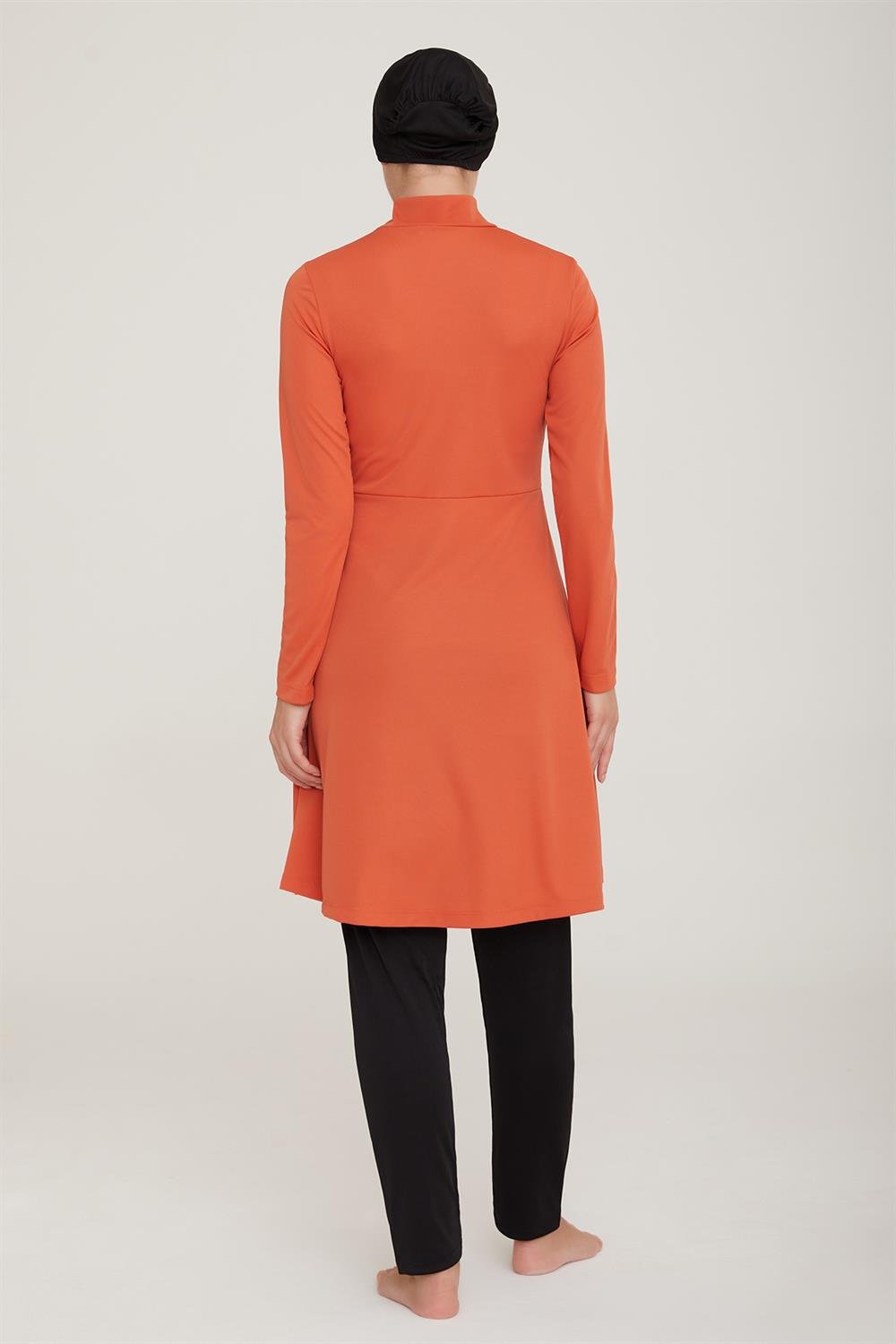 Likralı Tam Kapalı Tesettür Mayo Maysız Düz 9020 Tarçın Remsa Mayo